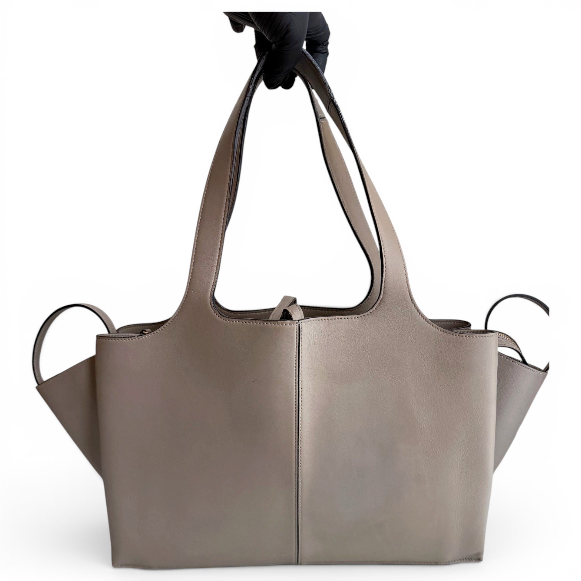 Tri-Fold leather tote