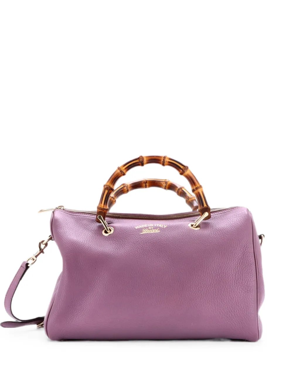 Bamboo Shopper Boston Bag Leather Medium satchel