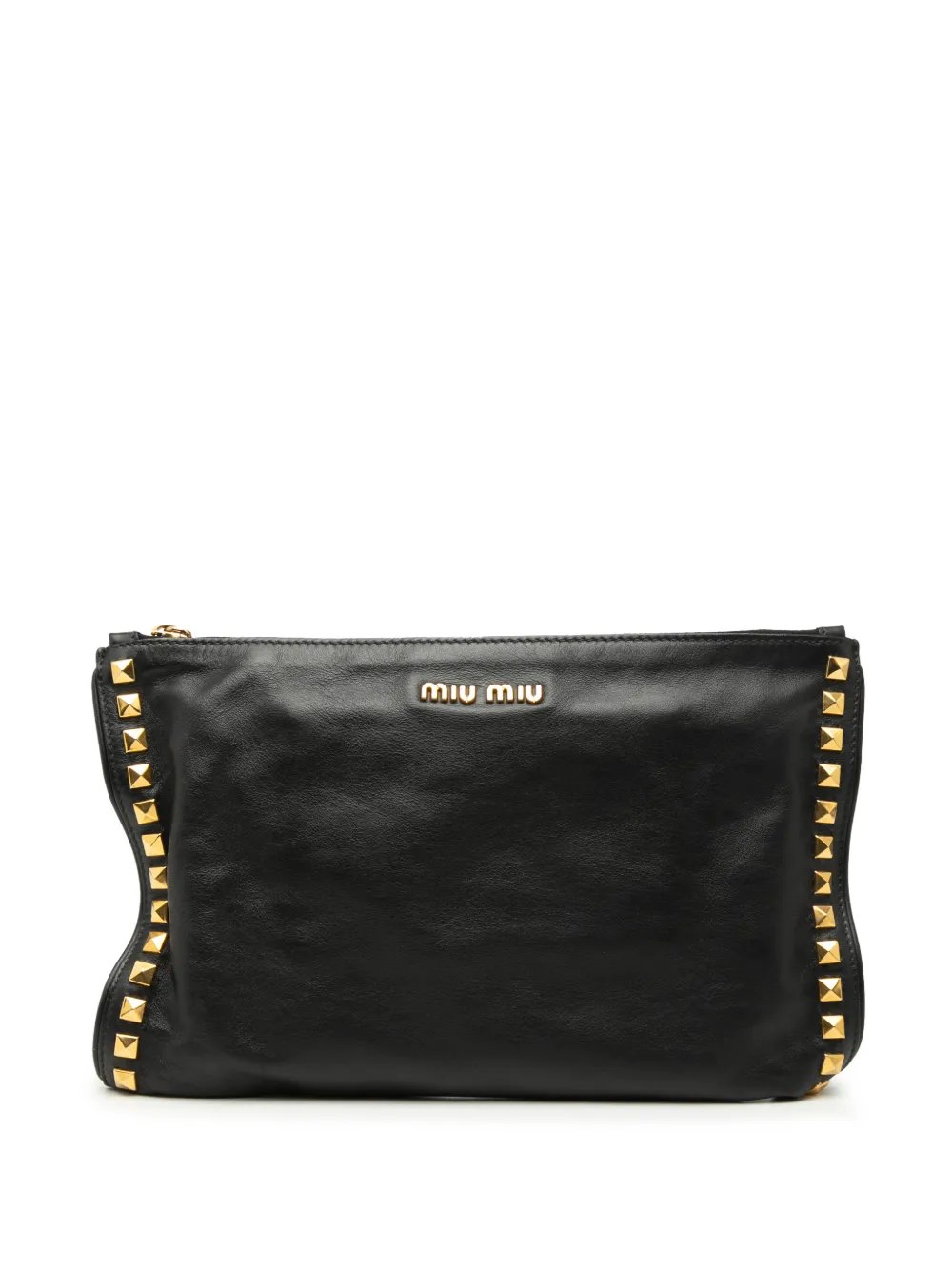 2010-2026 Studded Leather Zip clutch bag