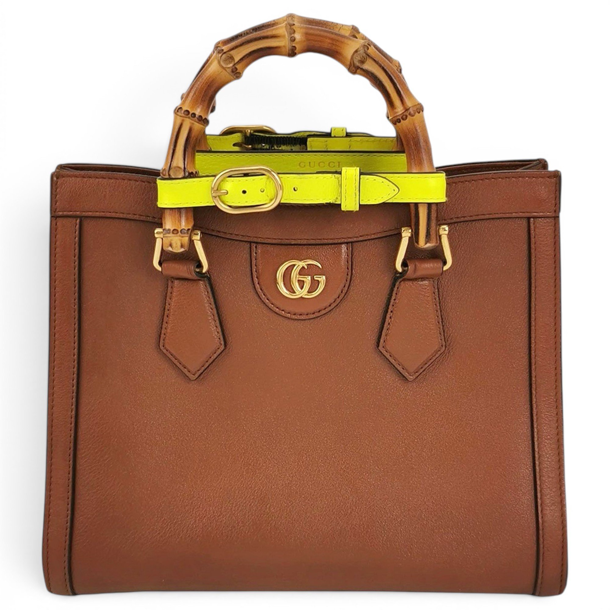 Diana Bamboo leather handbag