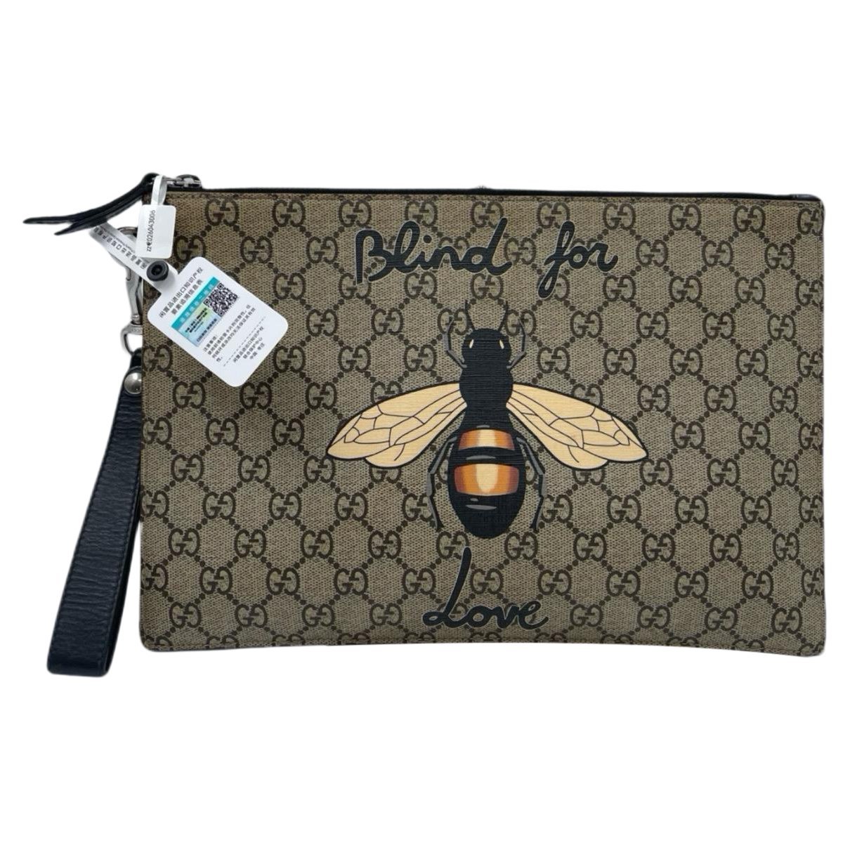 Leather clutch bag
