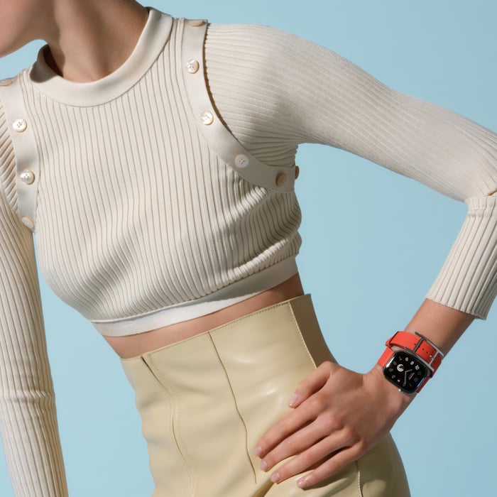 Orange Field Band Apple Watch Hermès Double Tour 42 MM Hapi