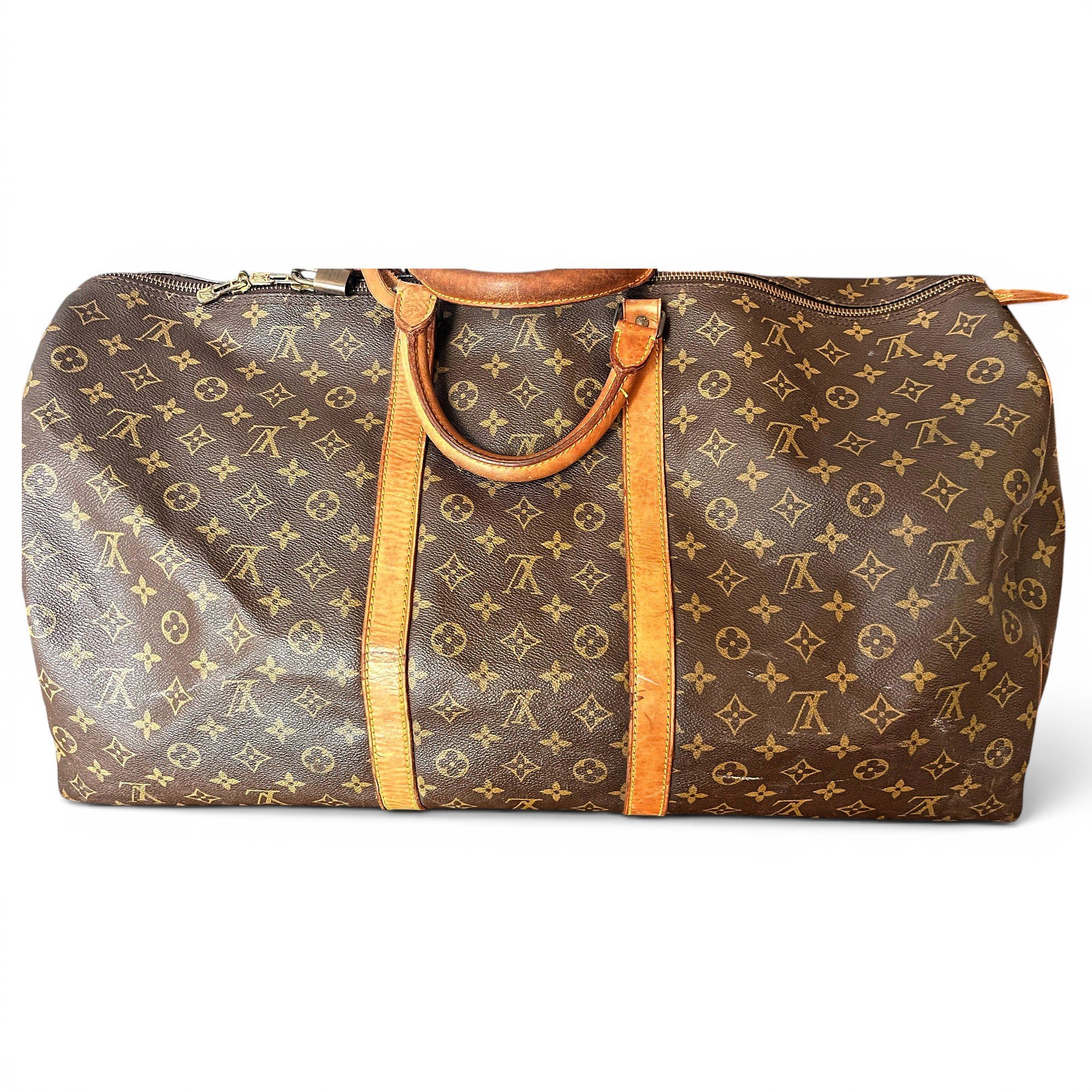 Keepall leather travel bag