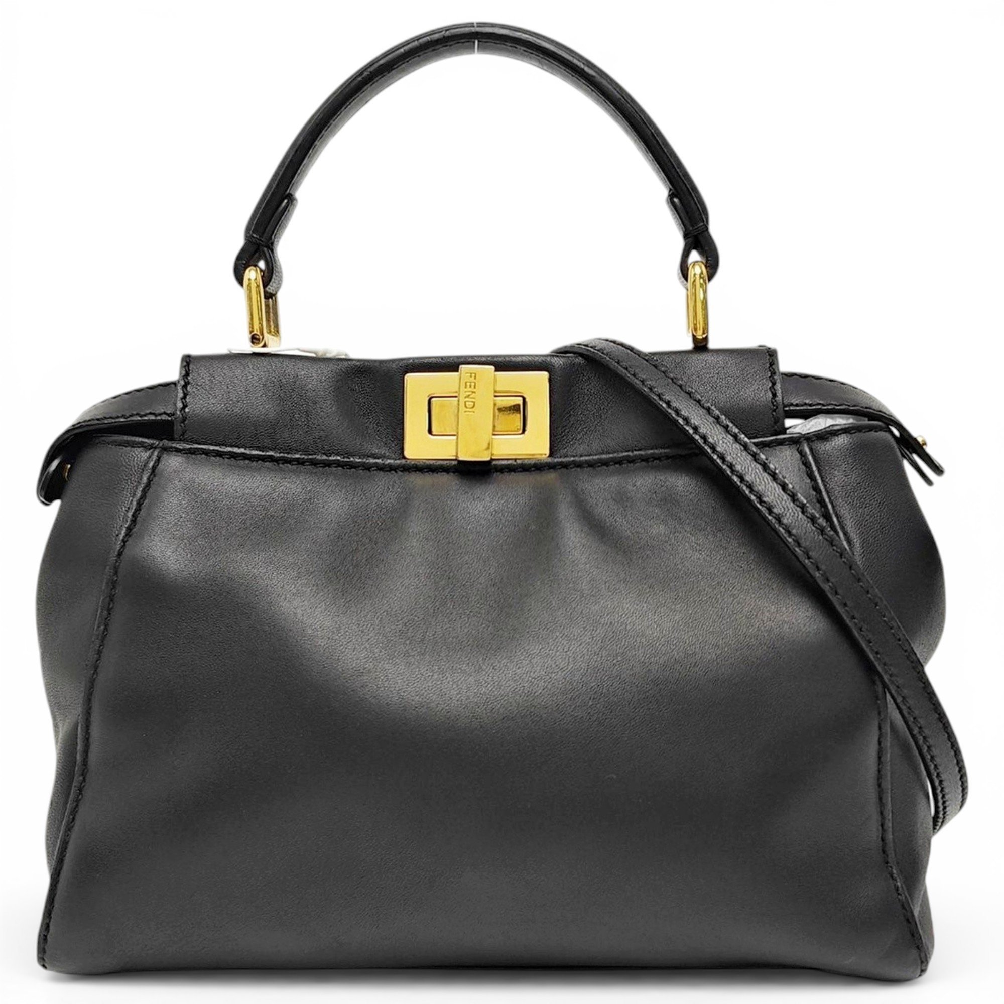 Peekaboo leather handbag