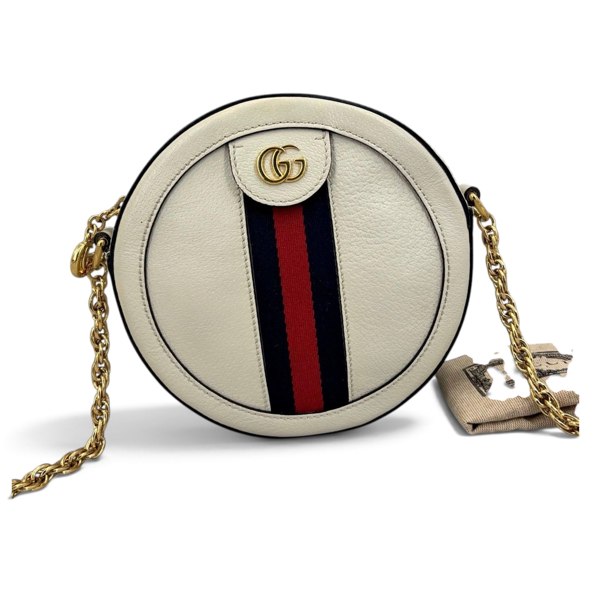 Ophidia Round leather handbag