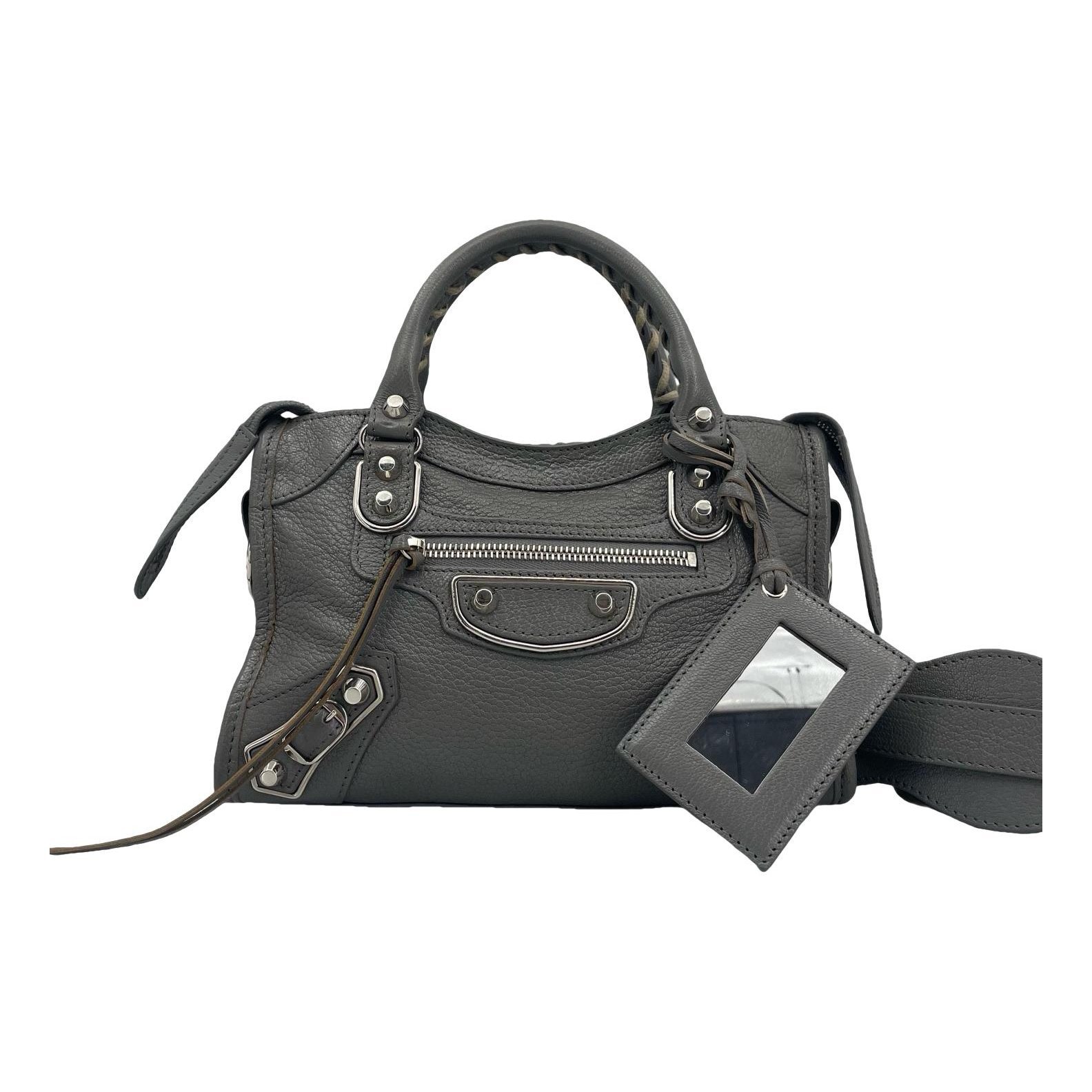 City leather handbag