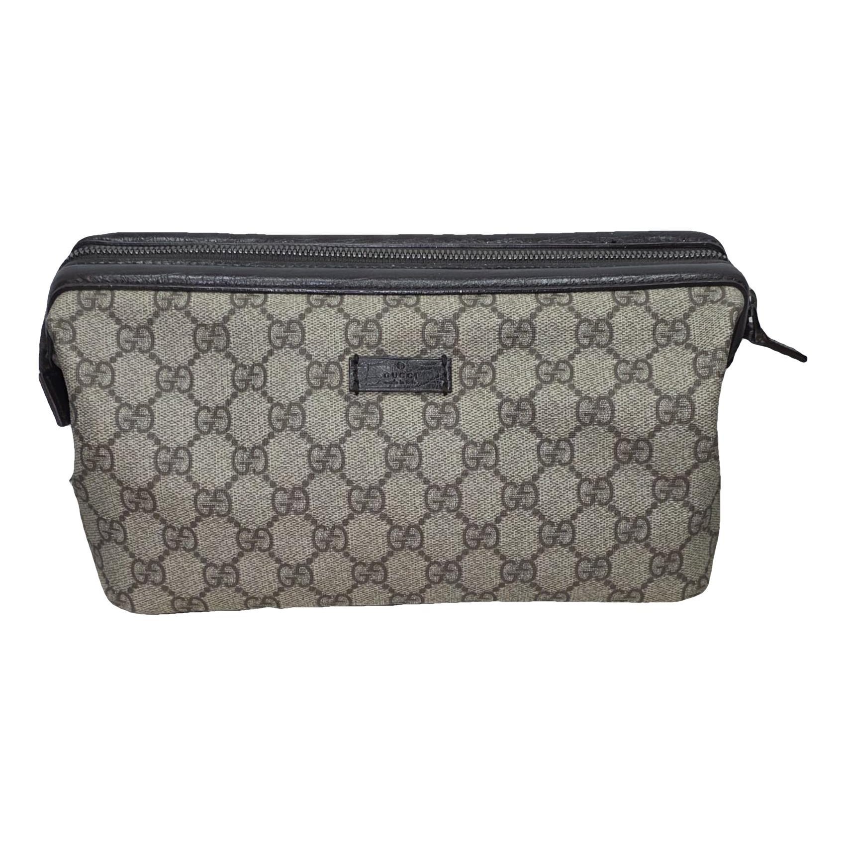 Leather clutch bag