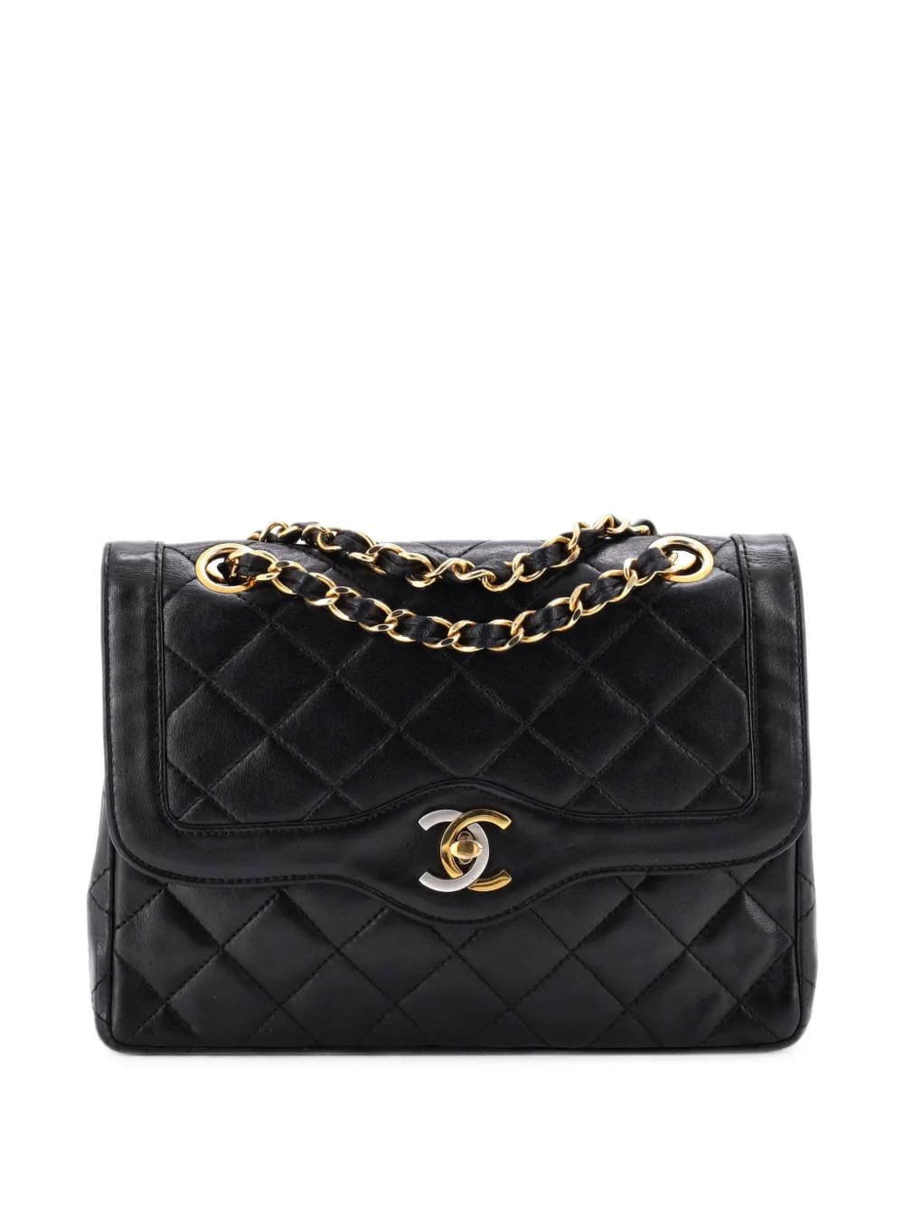 Two Tone CC Flap Bag Quilted Lambskin Small crossbody bag