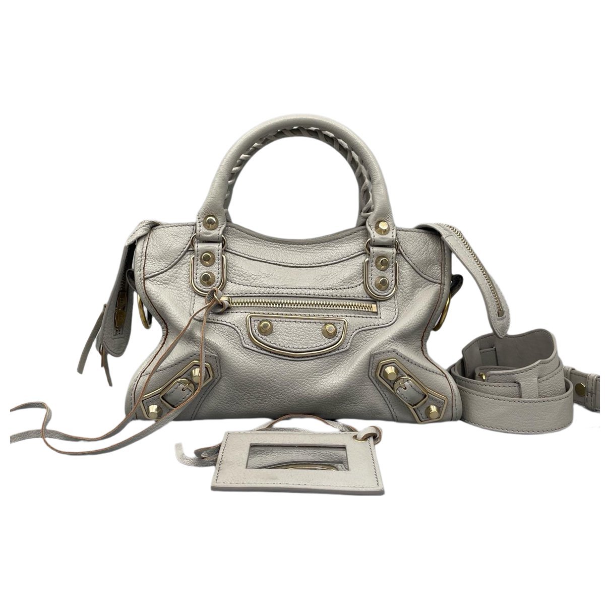 City leather handbag