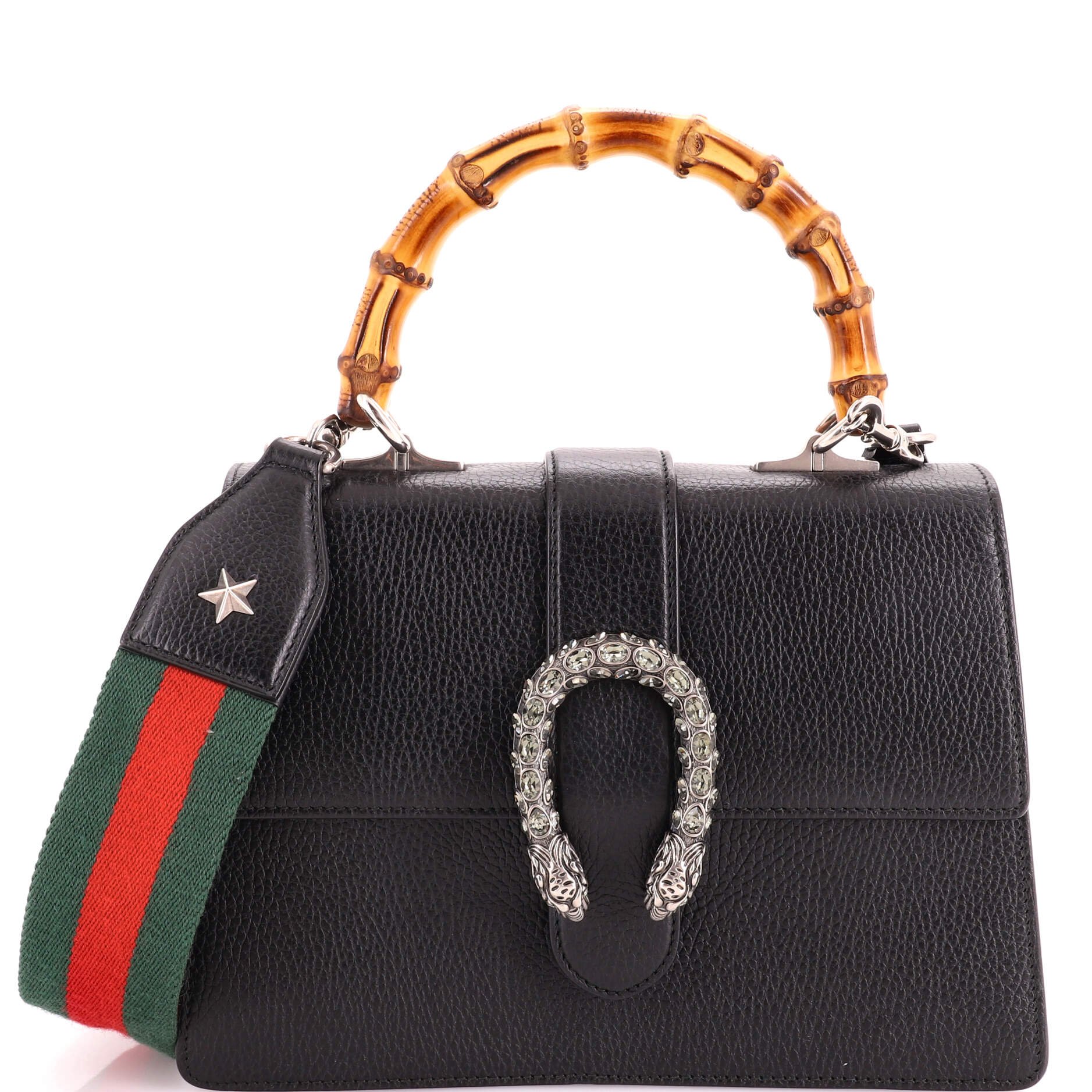 Gucci Dionysus Bamboo Top Handle Bag Leather Medium