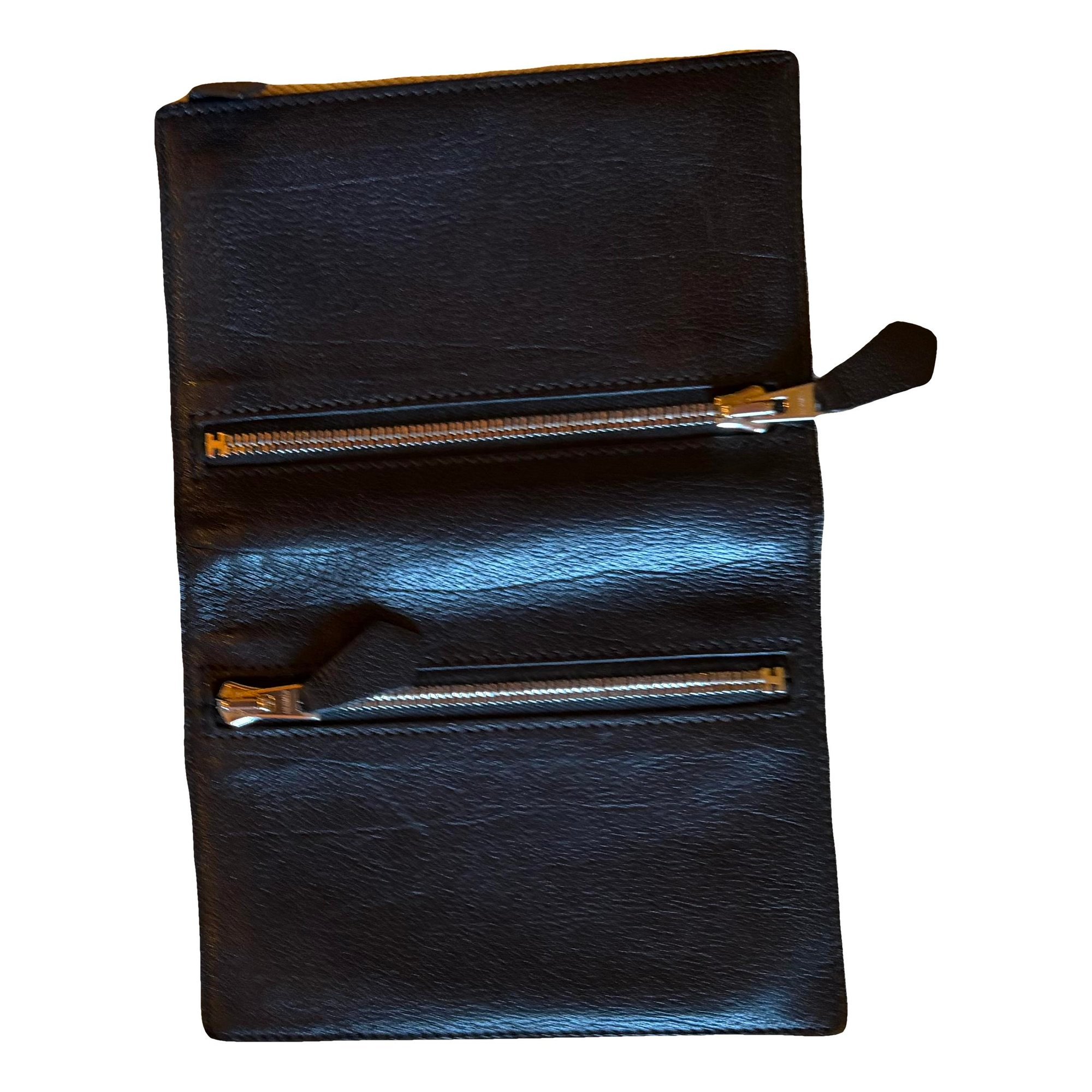 Leather clutch bag
