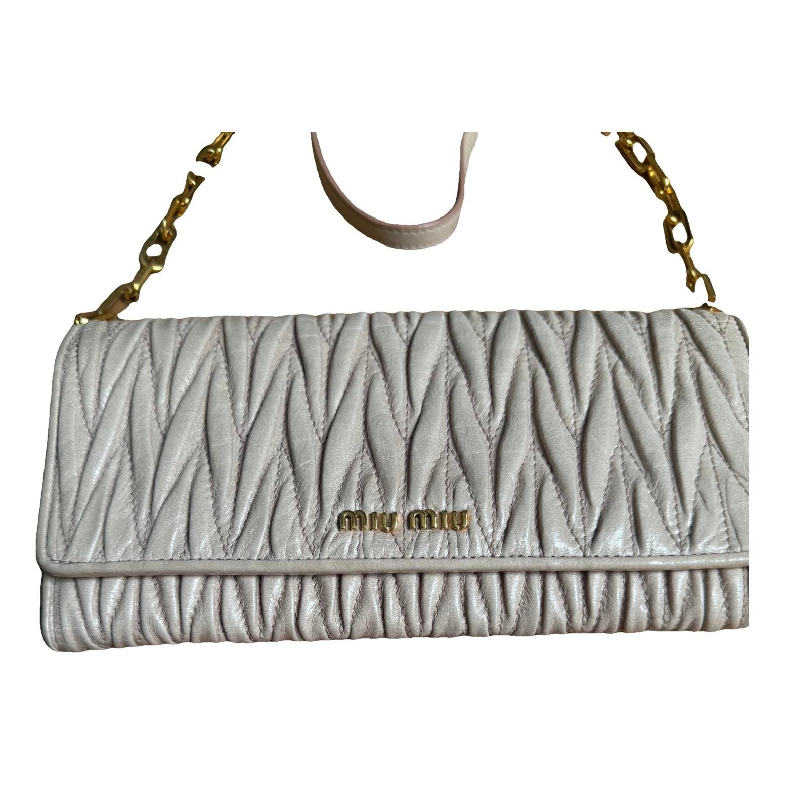 Leather clutch bag