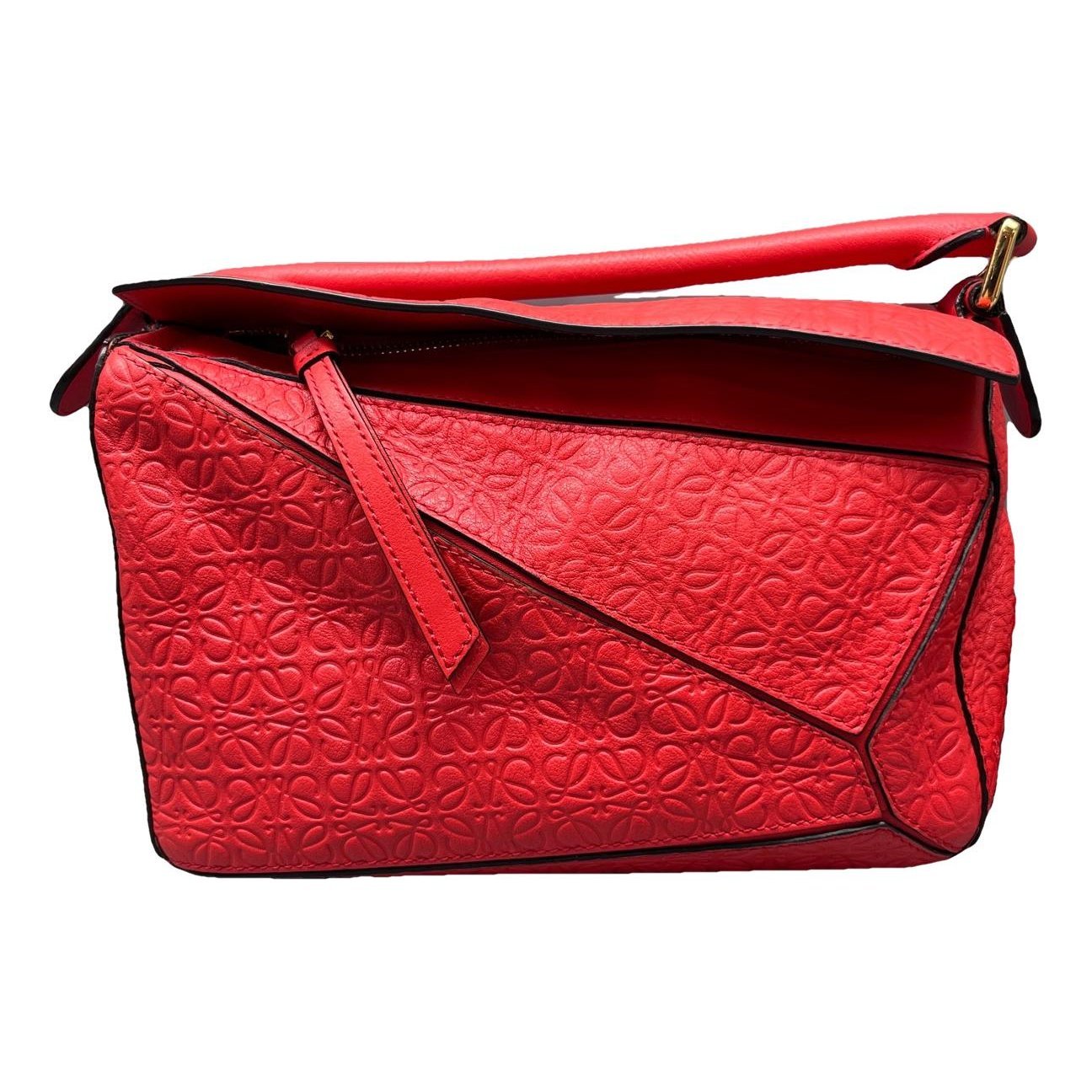 Puzzle leather handbag