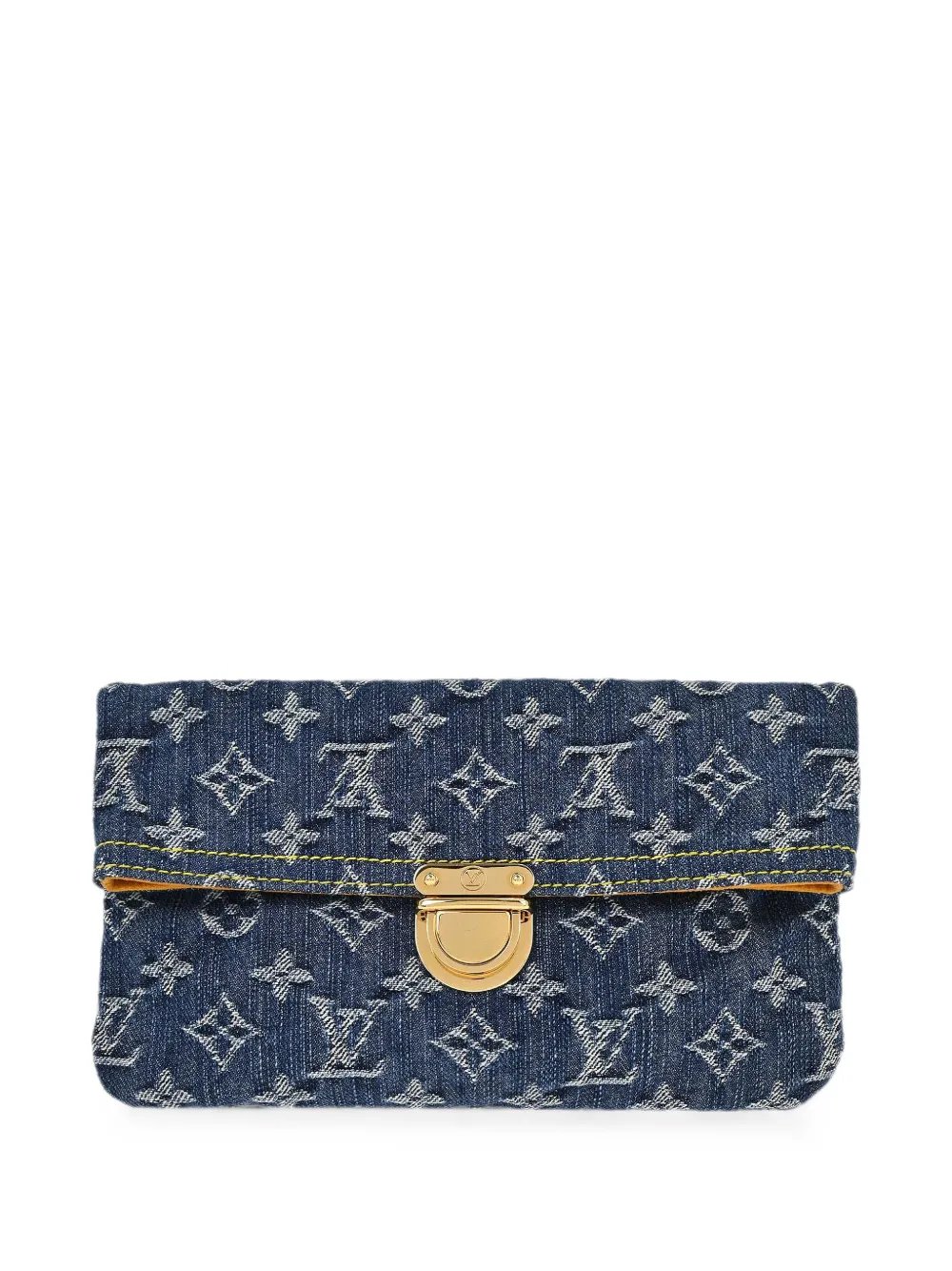 2006 Pochette Plat Monogram denim clutch bag