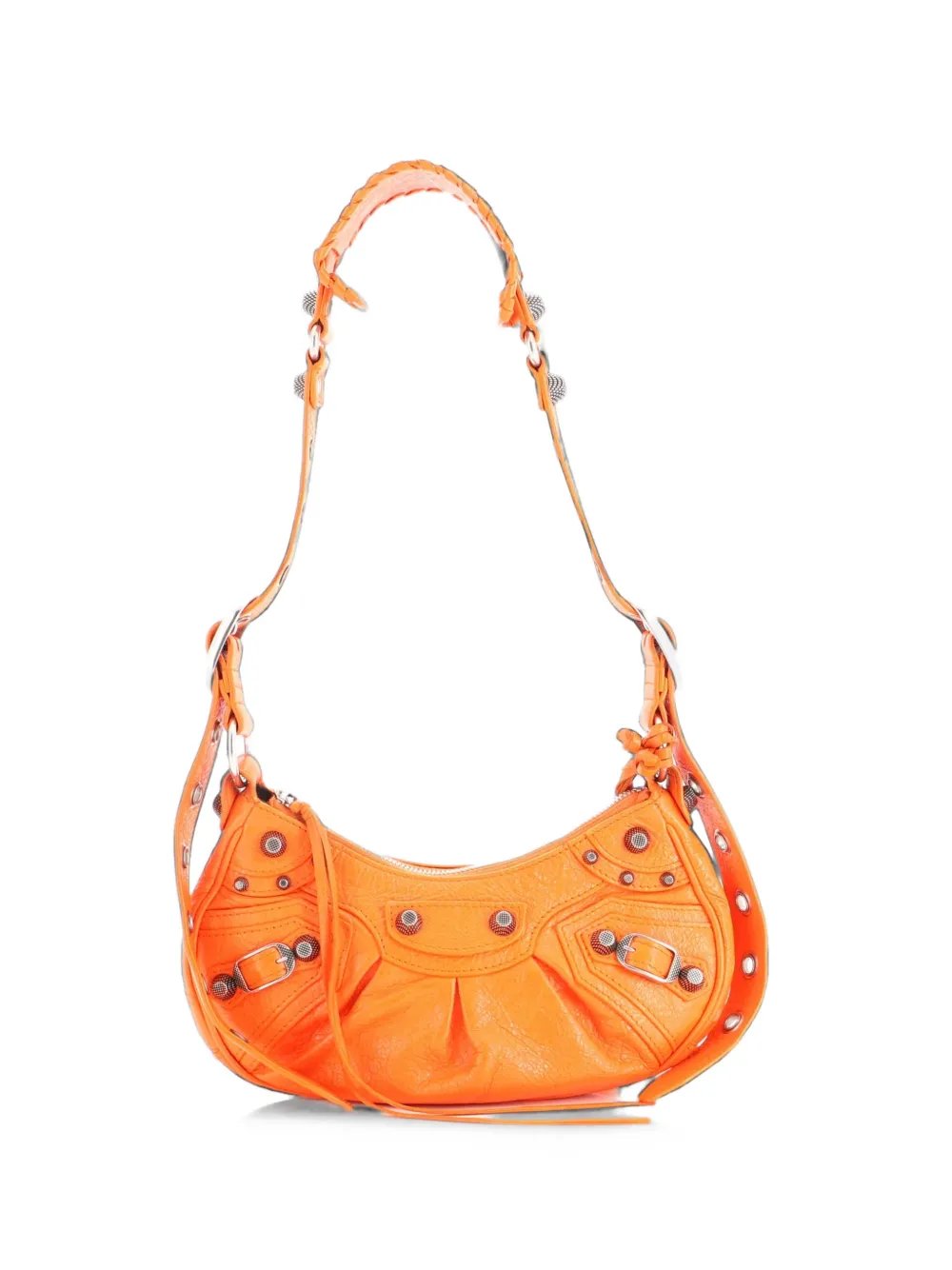 Le Cagole Giant Studs Shoulder Bag Leather XS hobo bag
