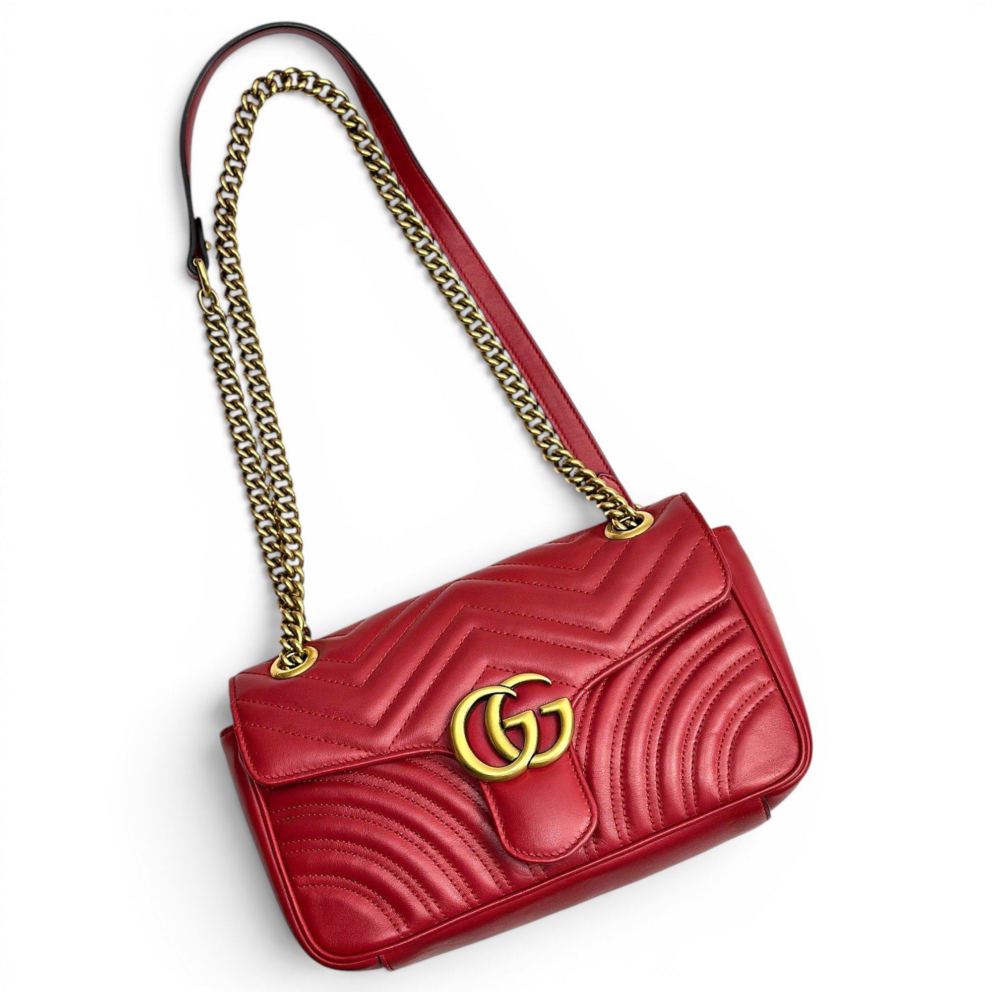 GG Marmont Flap leather crossbody bag