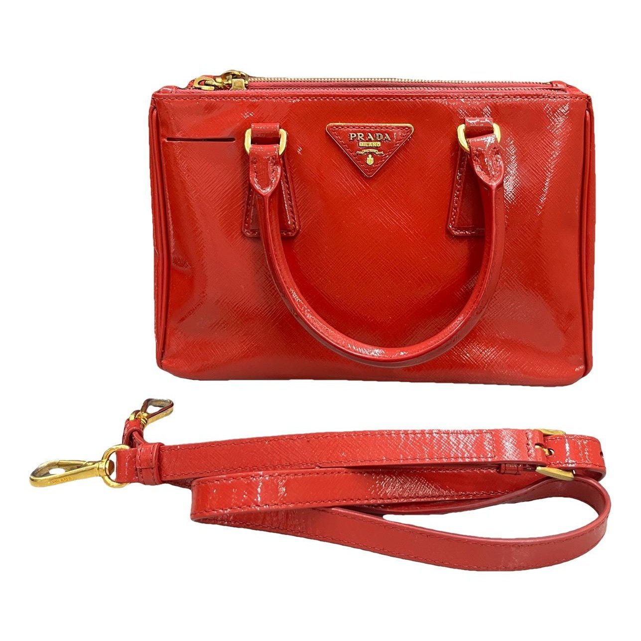 Galleria patent leather handbag