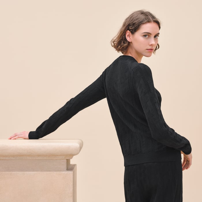 Noir "H" Long-sleeve Sweater