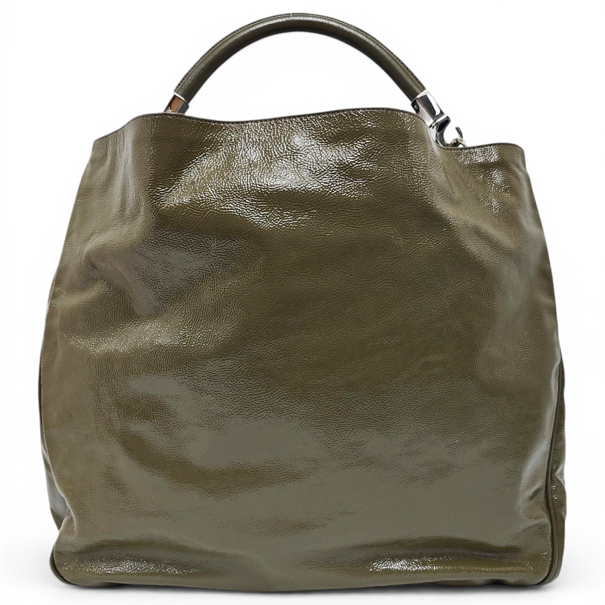 Patent leather tote