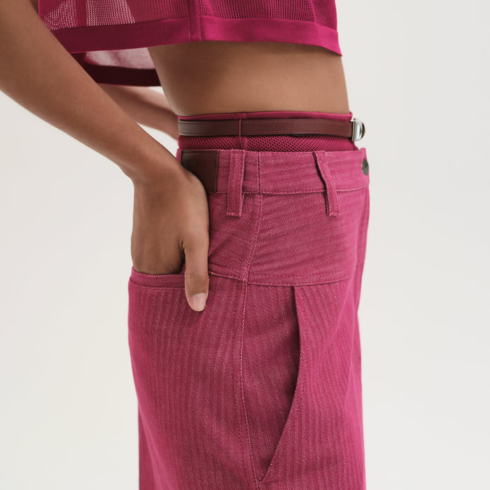 Rose Bougainvillier Long Skirt
