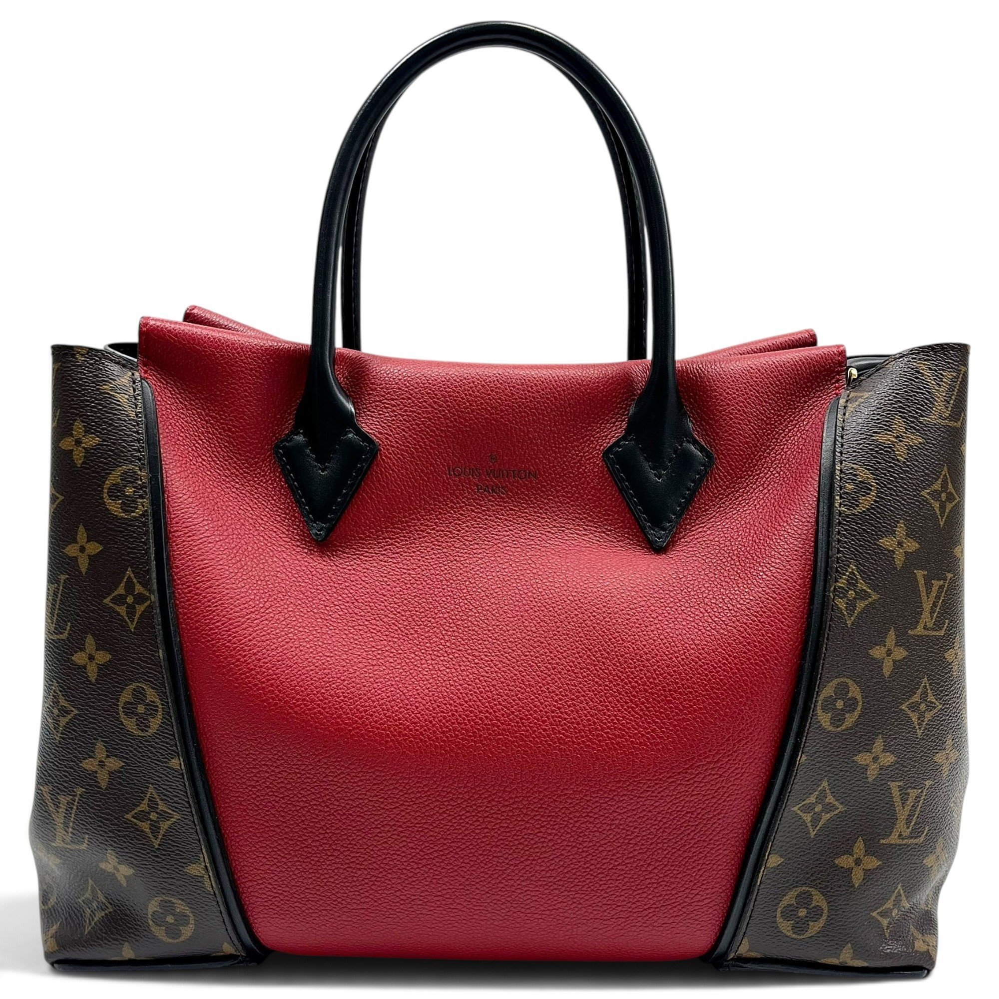 Tote V leather handbag