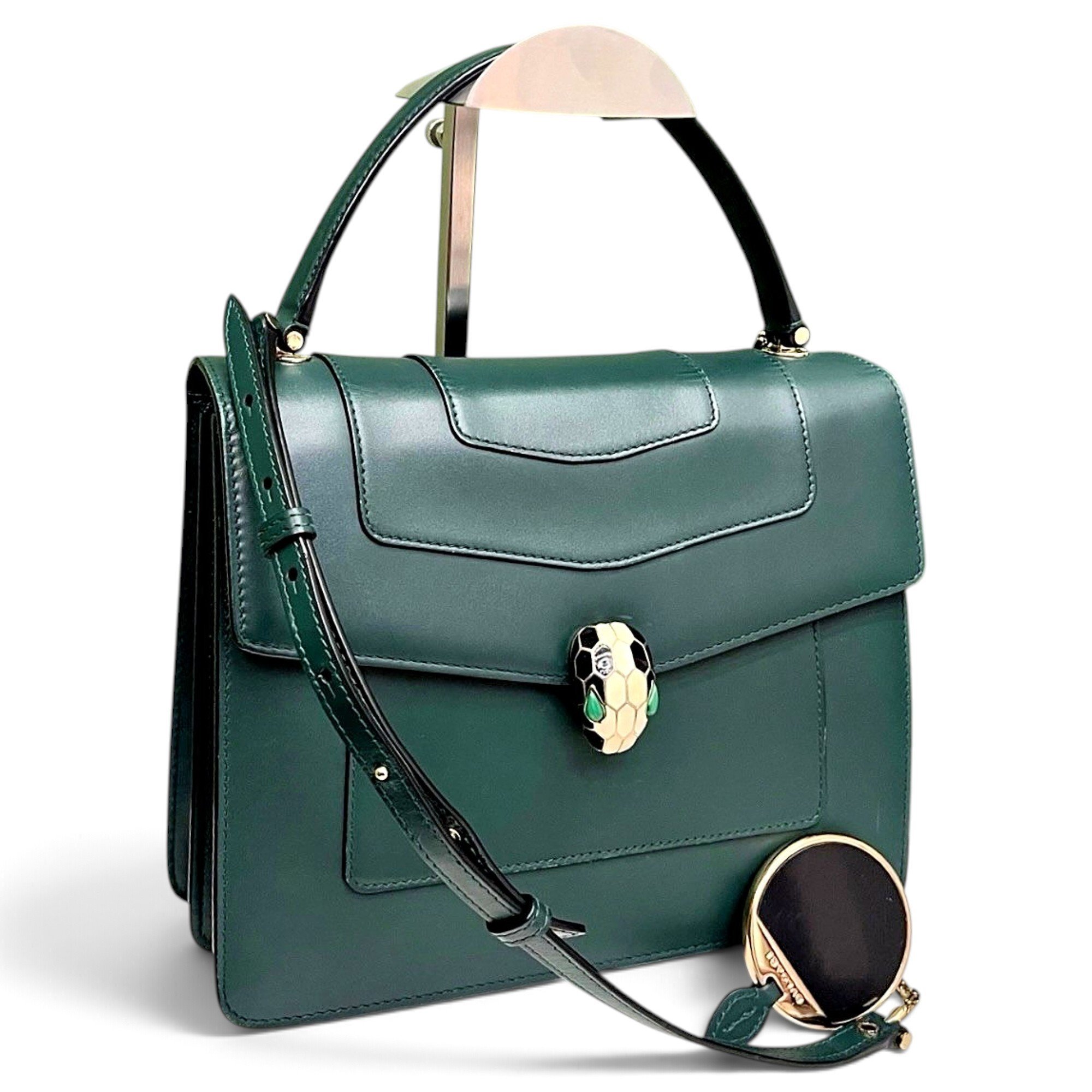 Serpenti leather handbag