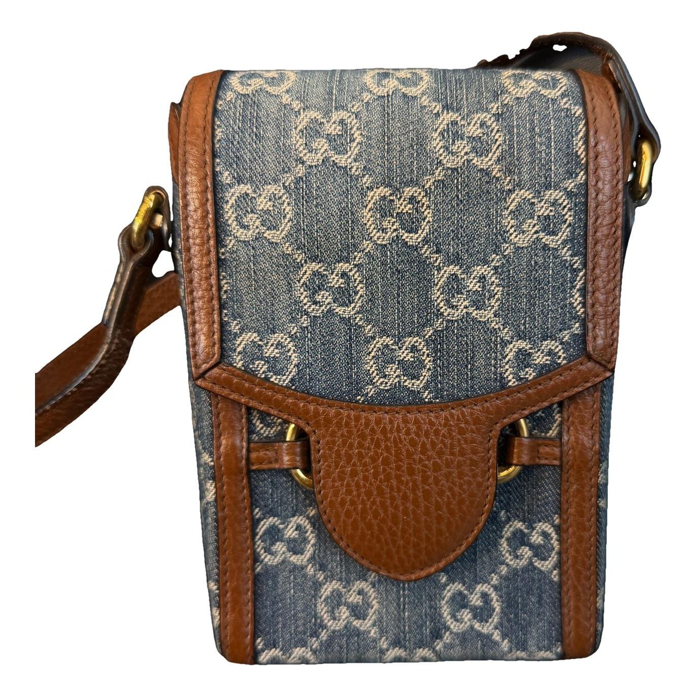 Horsebit 1955 Vertical cloth crossbody bag