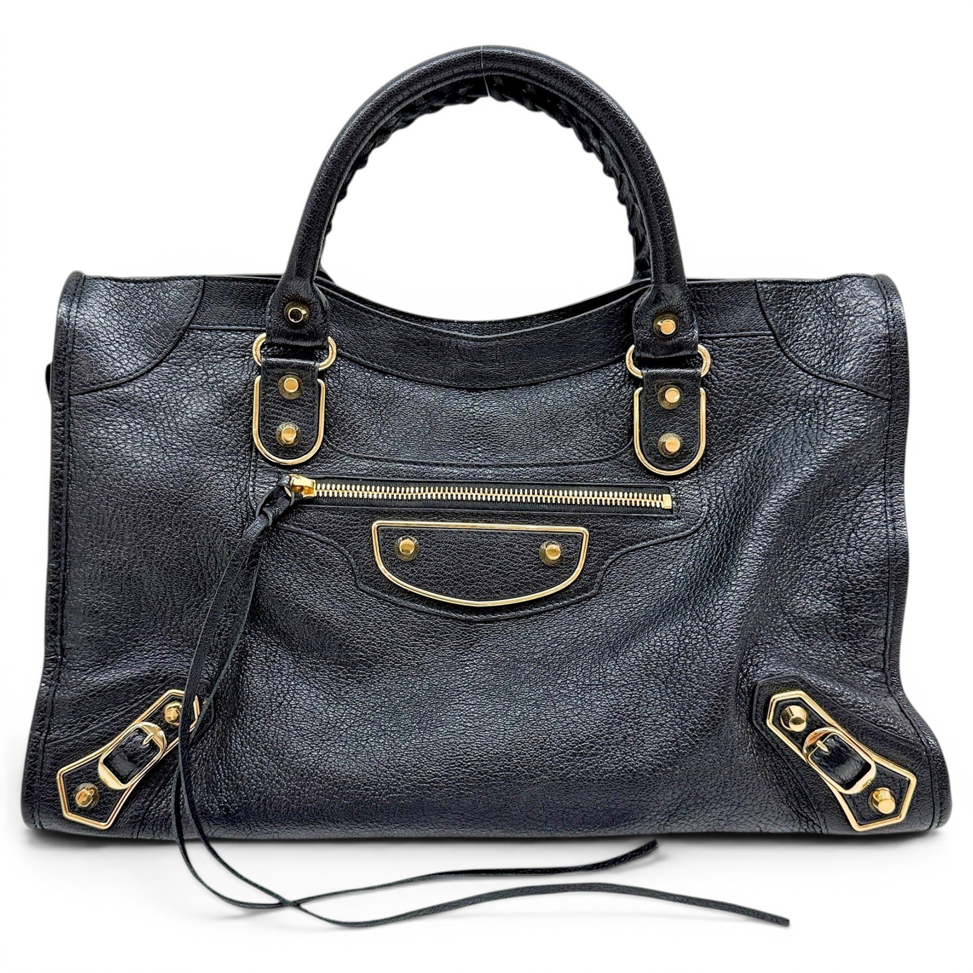 Classic Metalic leather handbag