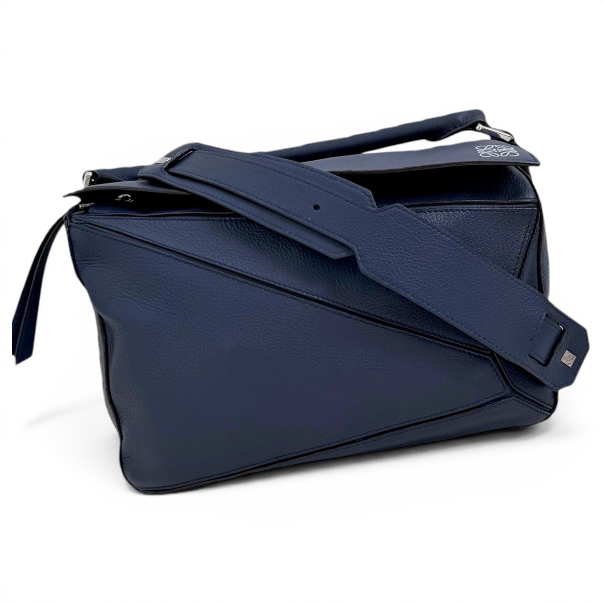 Puzzle leather handbag