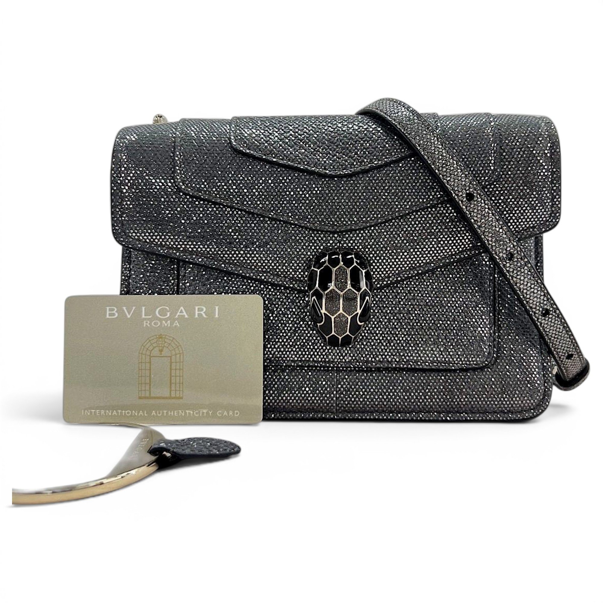Serpenti leather handbag