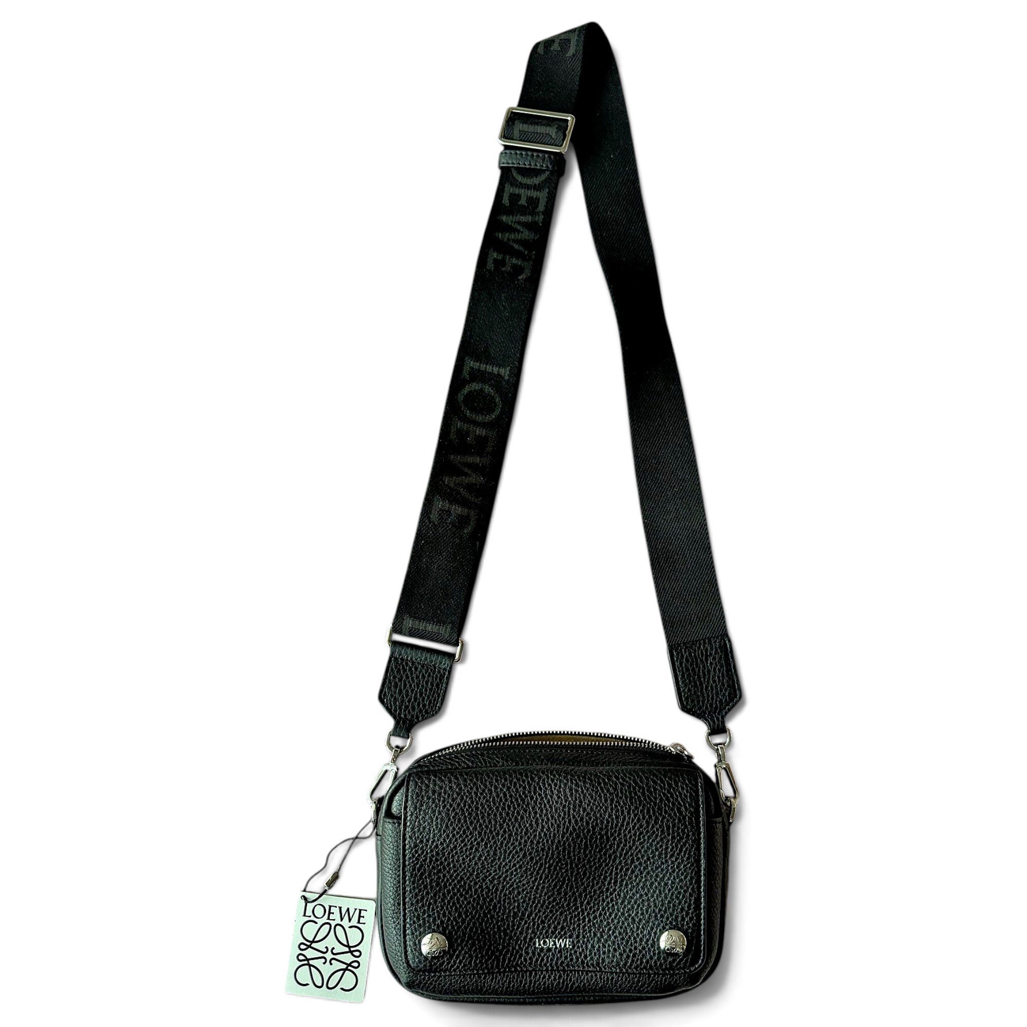 Dice Pocket leather crossbody bag