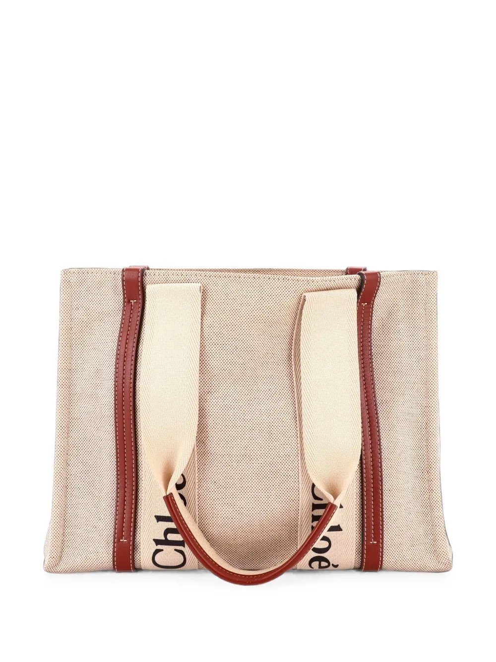 Woody Canvas with Leather Medium tote bag