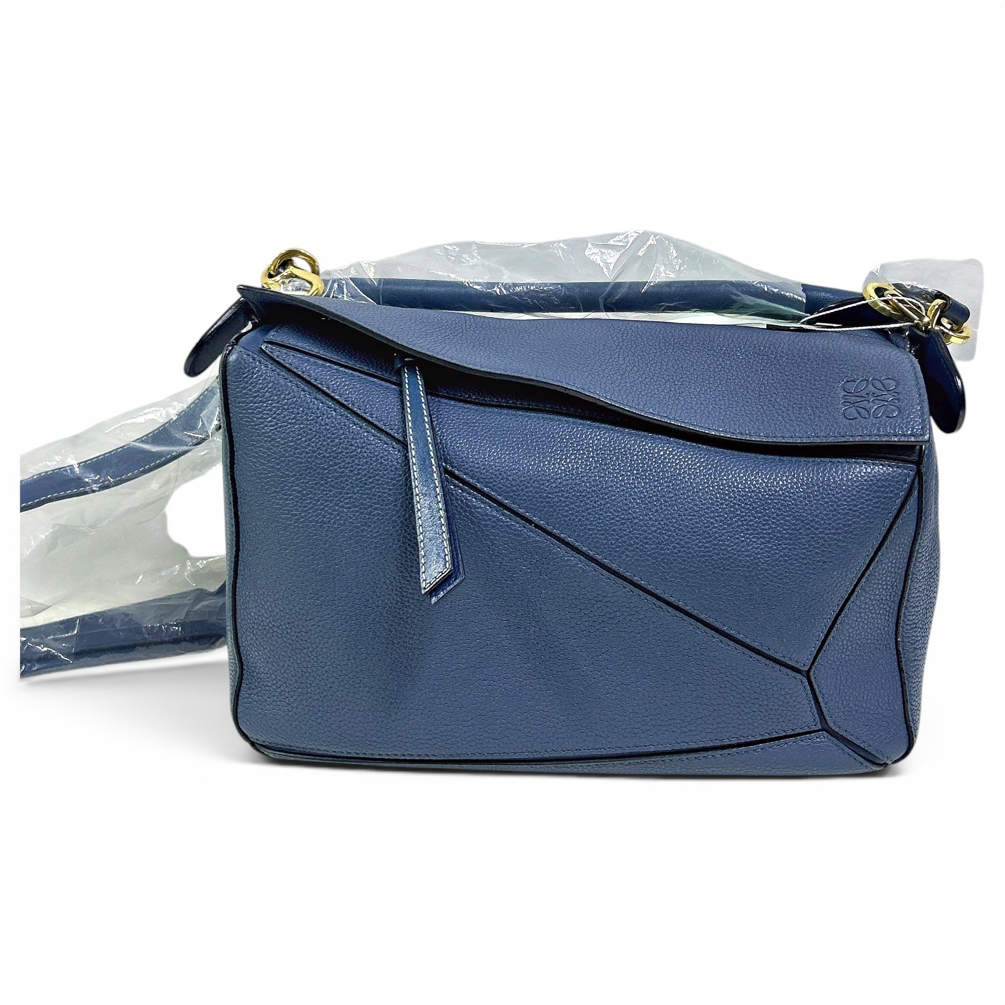 Puzzle leather handbag