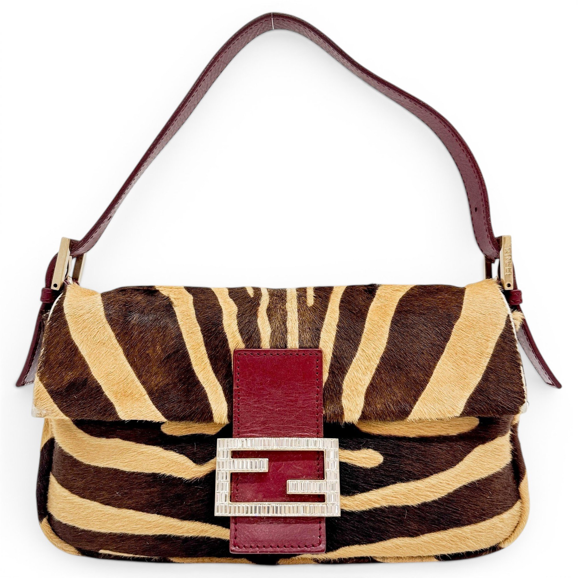 Baguette pony-style calfskin handbag