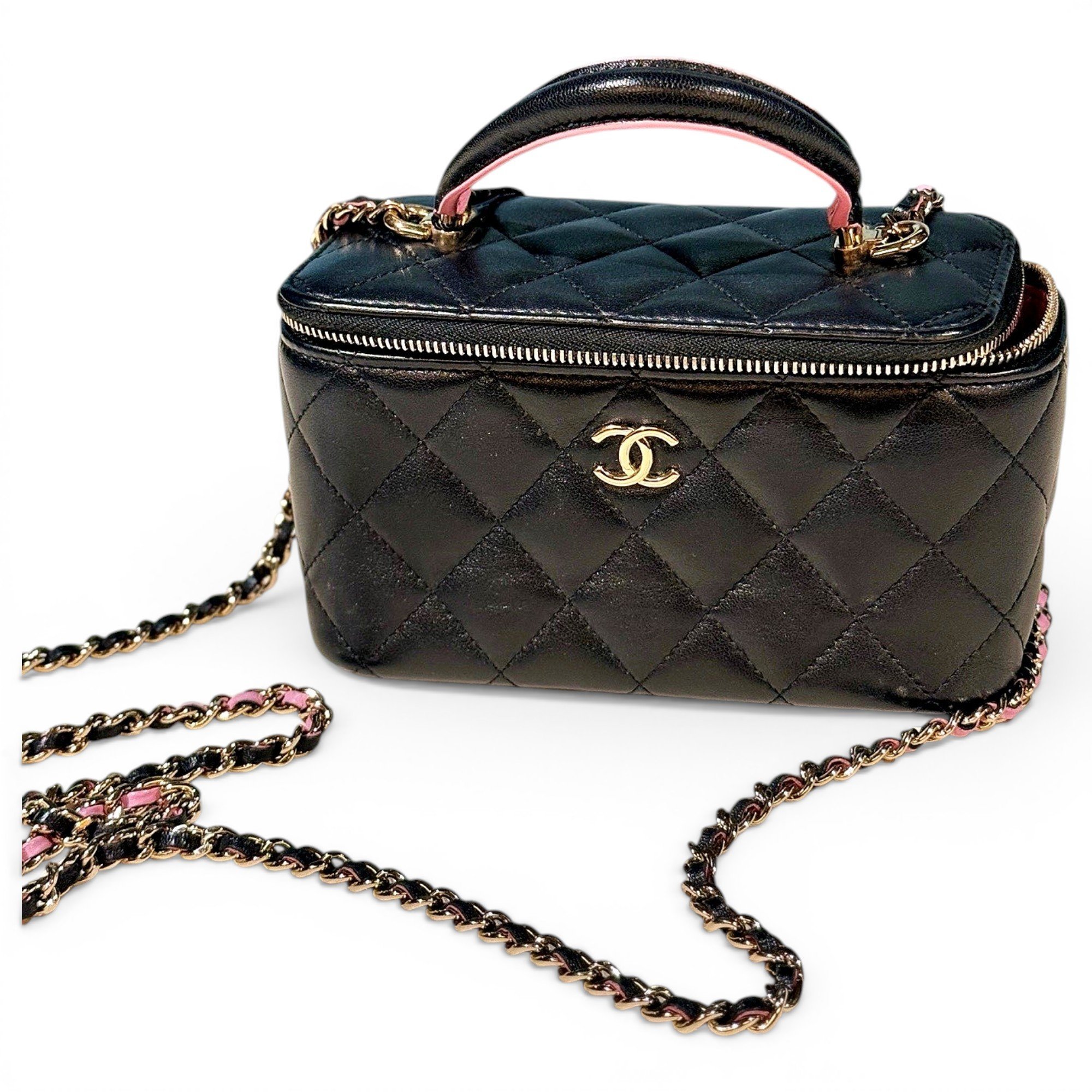 Trendy CC Vanity leather handbag
