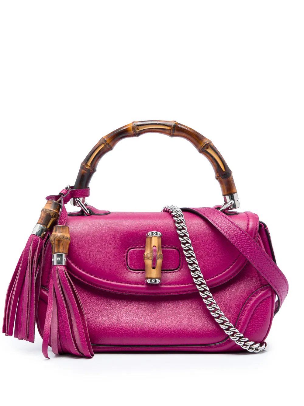 2016-2026 Medium Calfskin Bamboo Top Handle Bag satchel