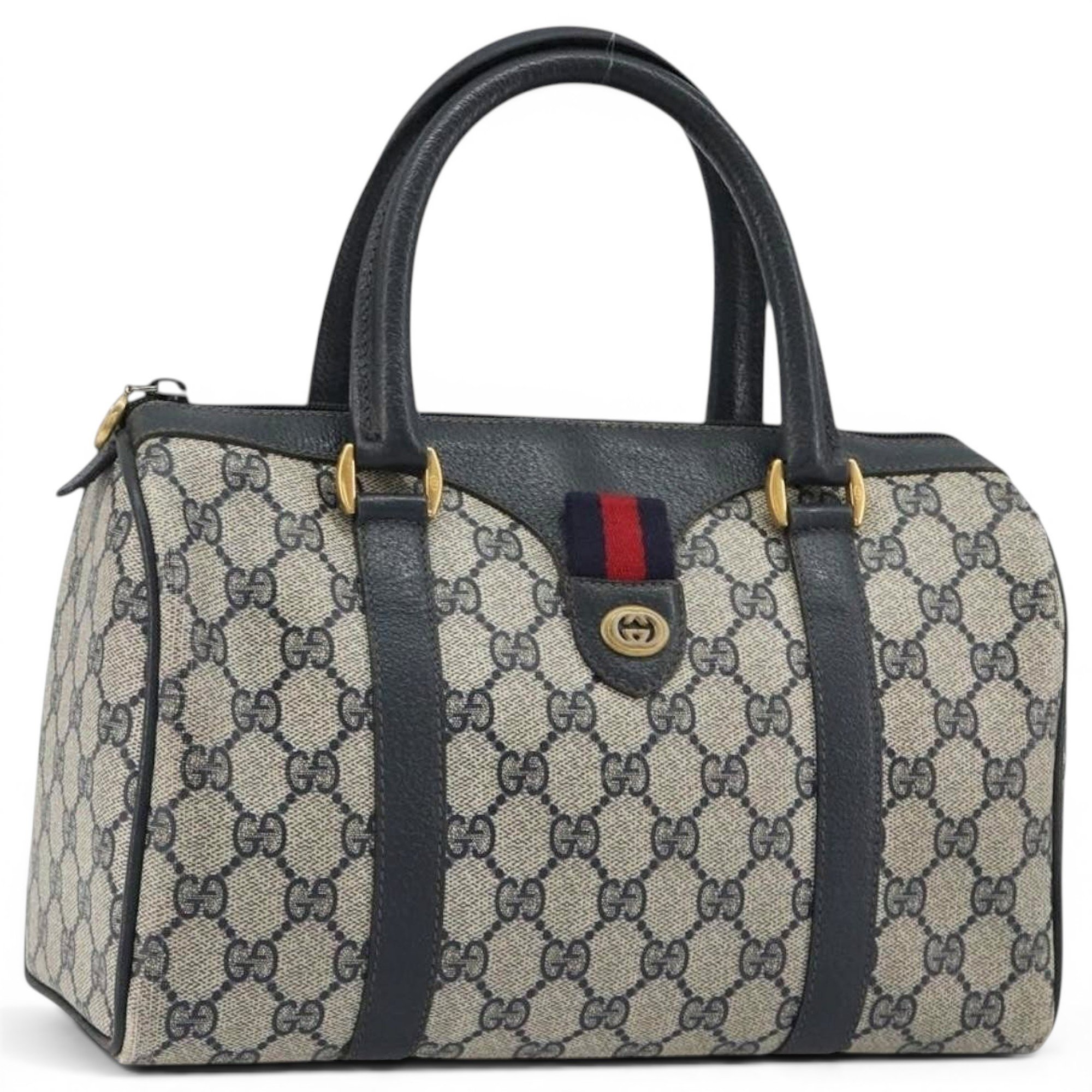 Boston leather bowling bag