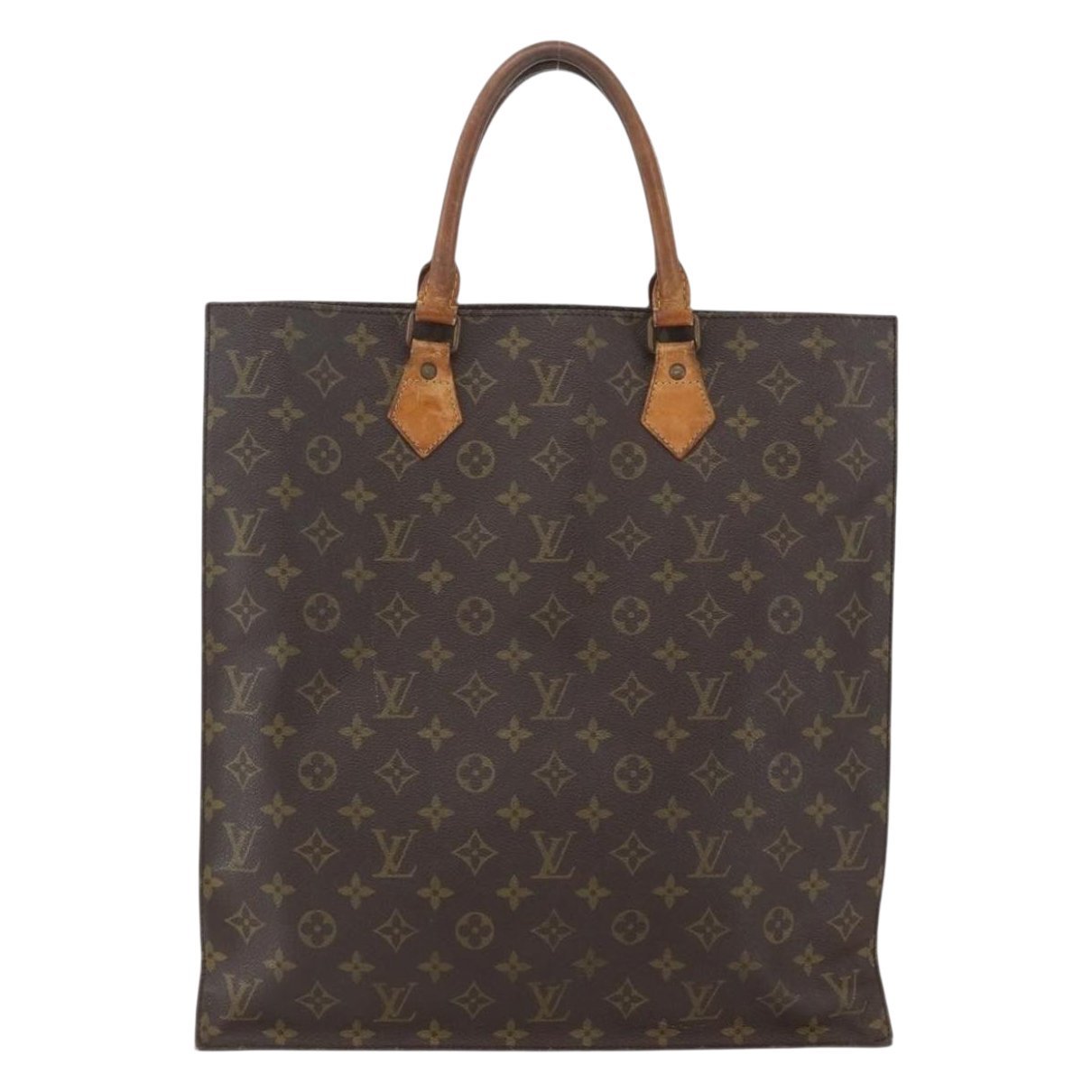 Plat leather handbag