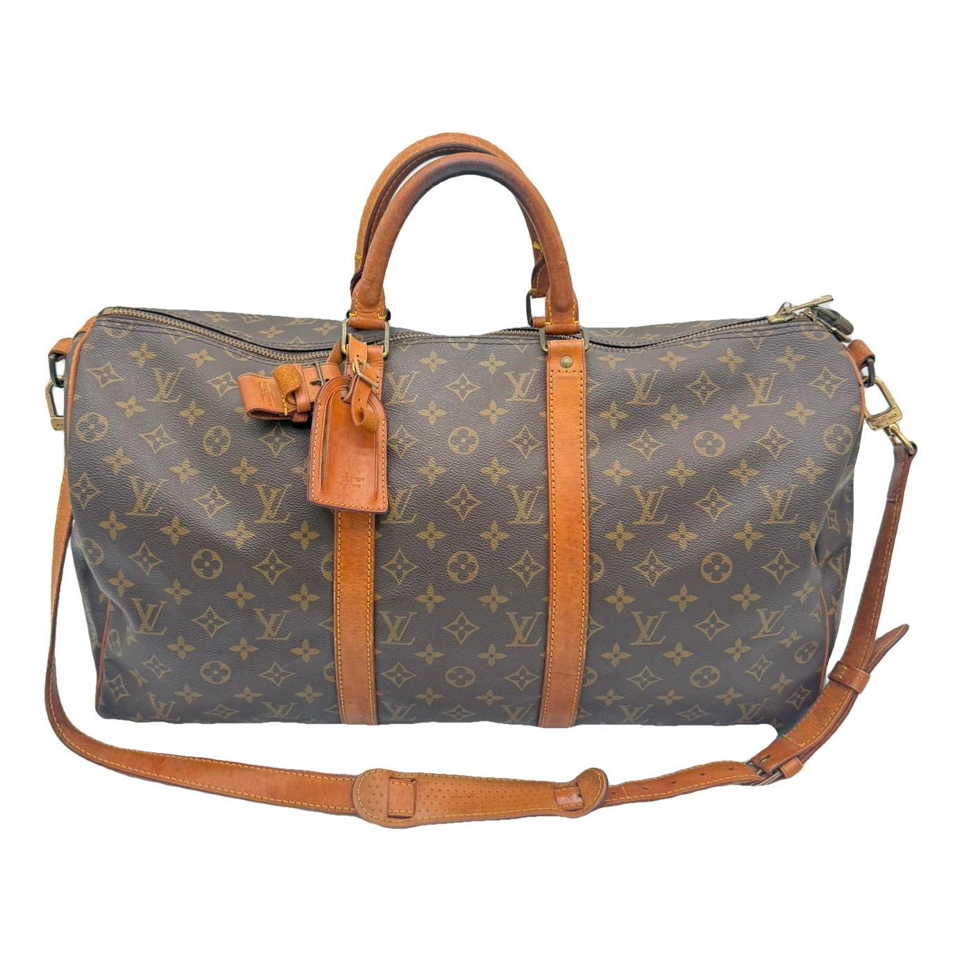 Keepall leather travel bag