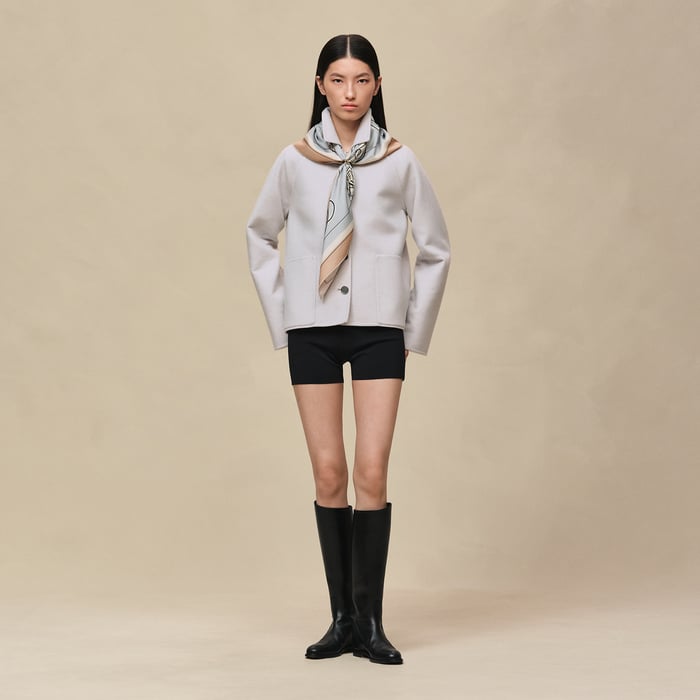 Gris Pervenche Cashmere Jacket