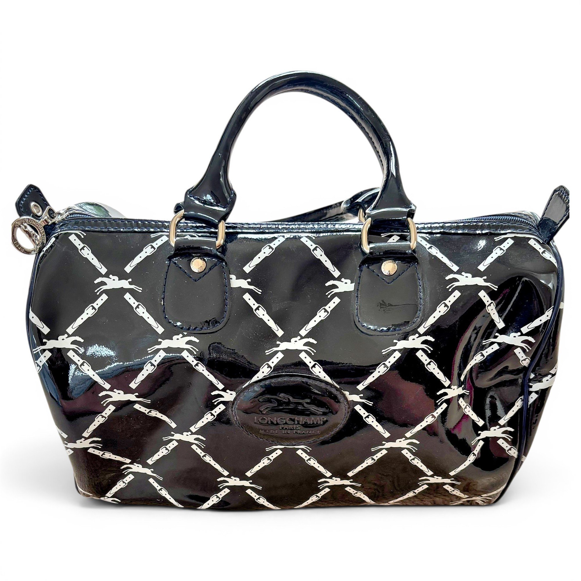 Patent leather tote