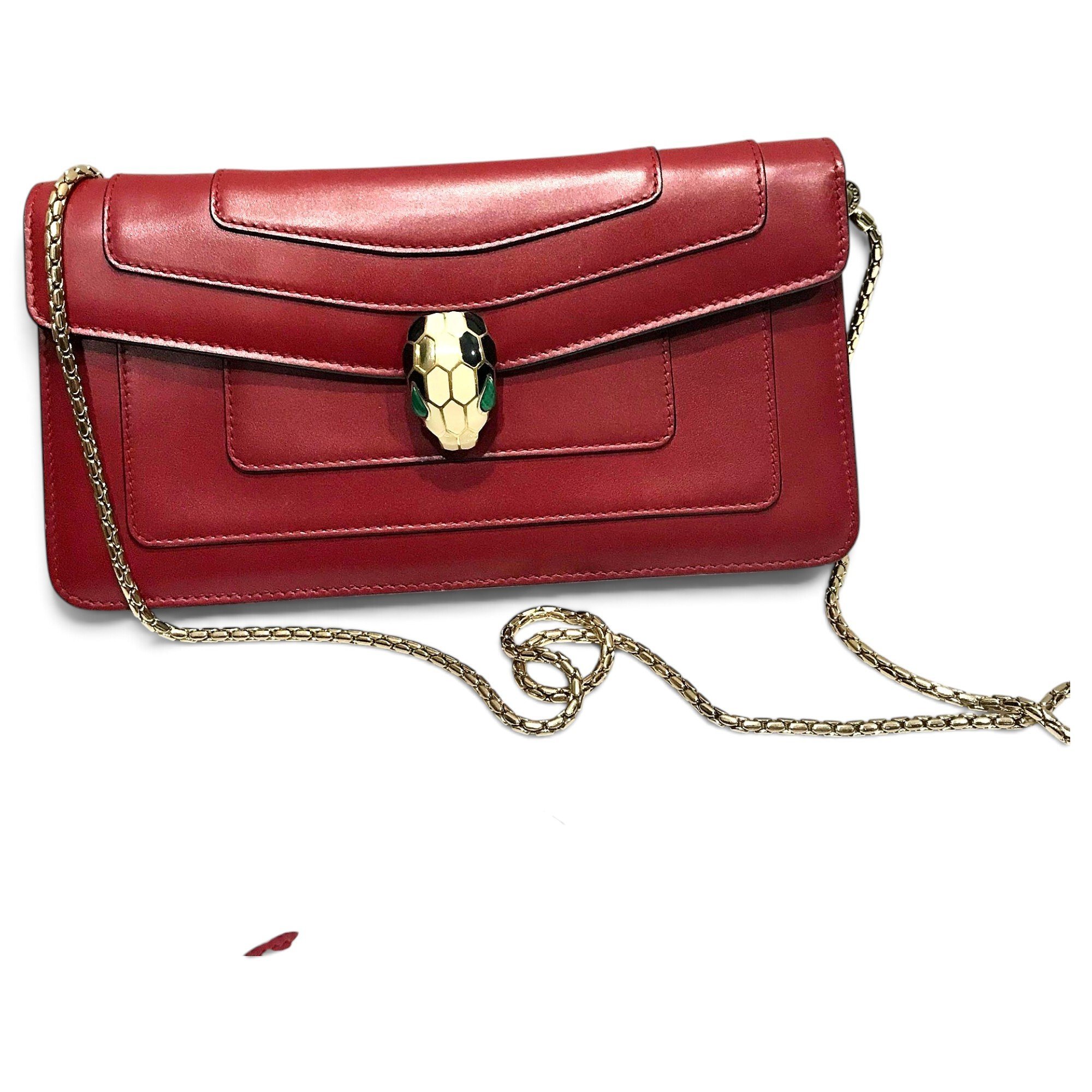 Serpenti leather handbag