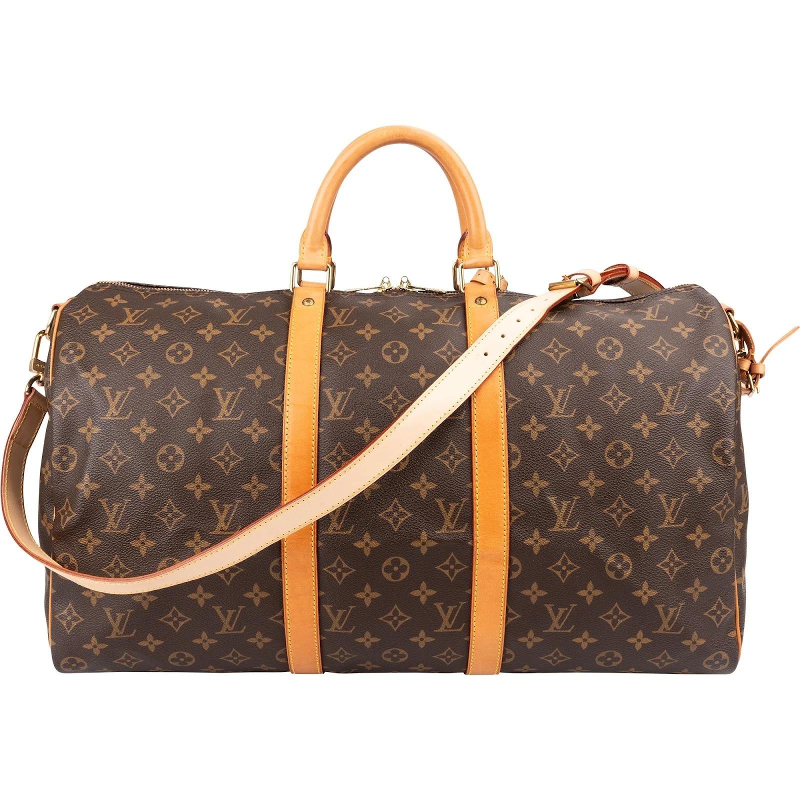 Keepall leather travel bag