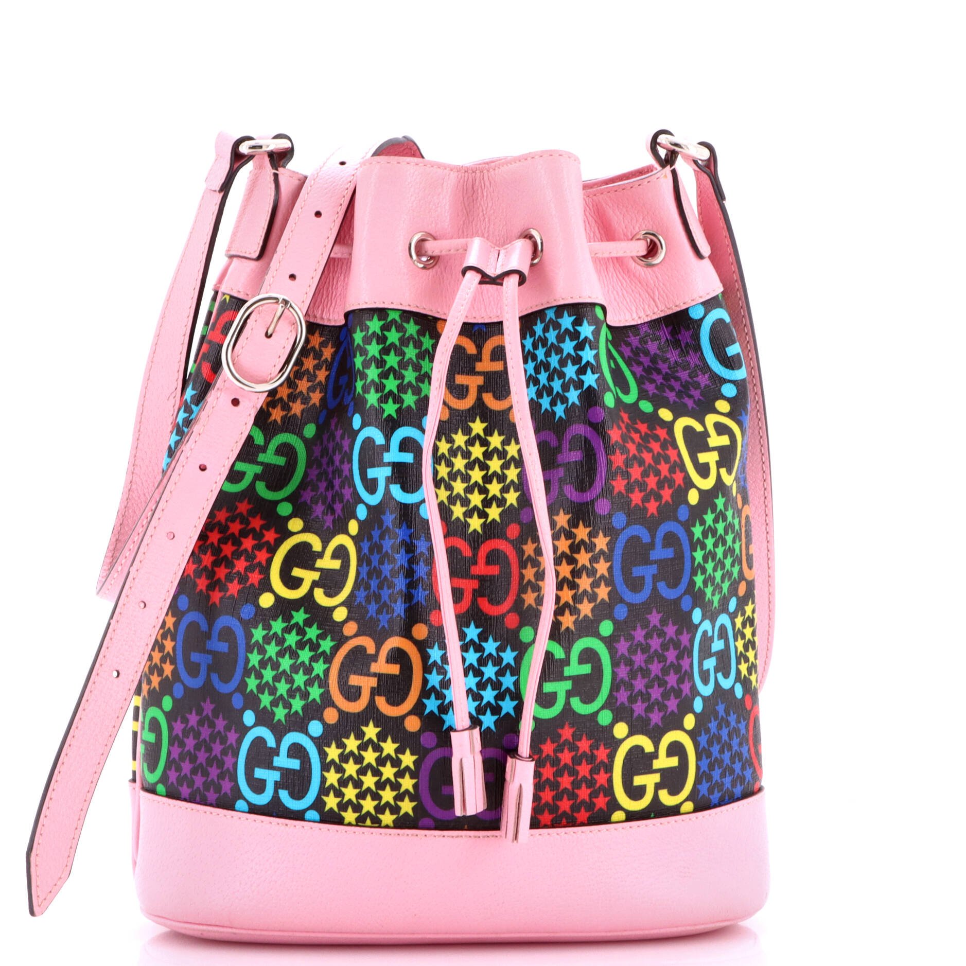Bucket Bag Psychedelic Print GG Coated Canvas Medium