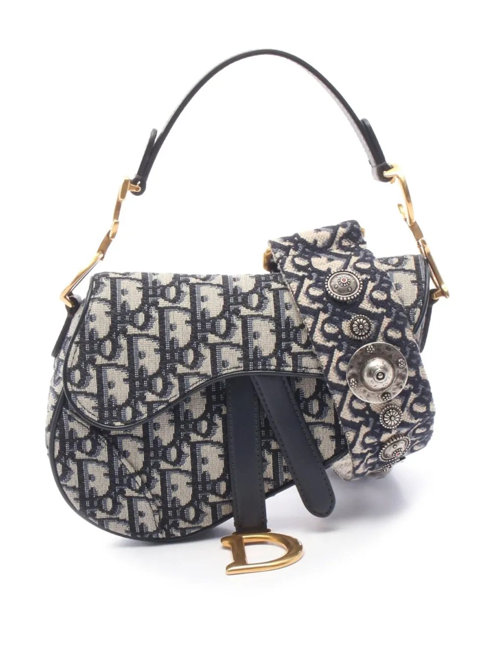 2010-2026 Mini Canvas Oblique Saddle satchel