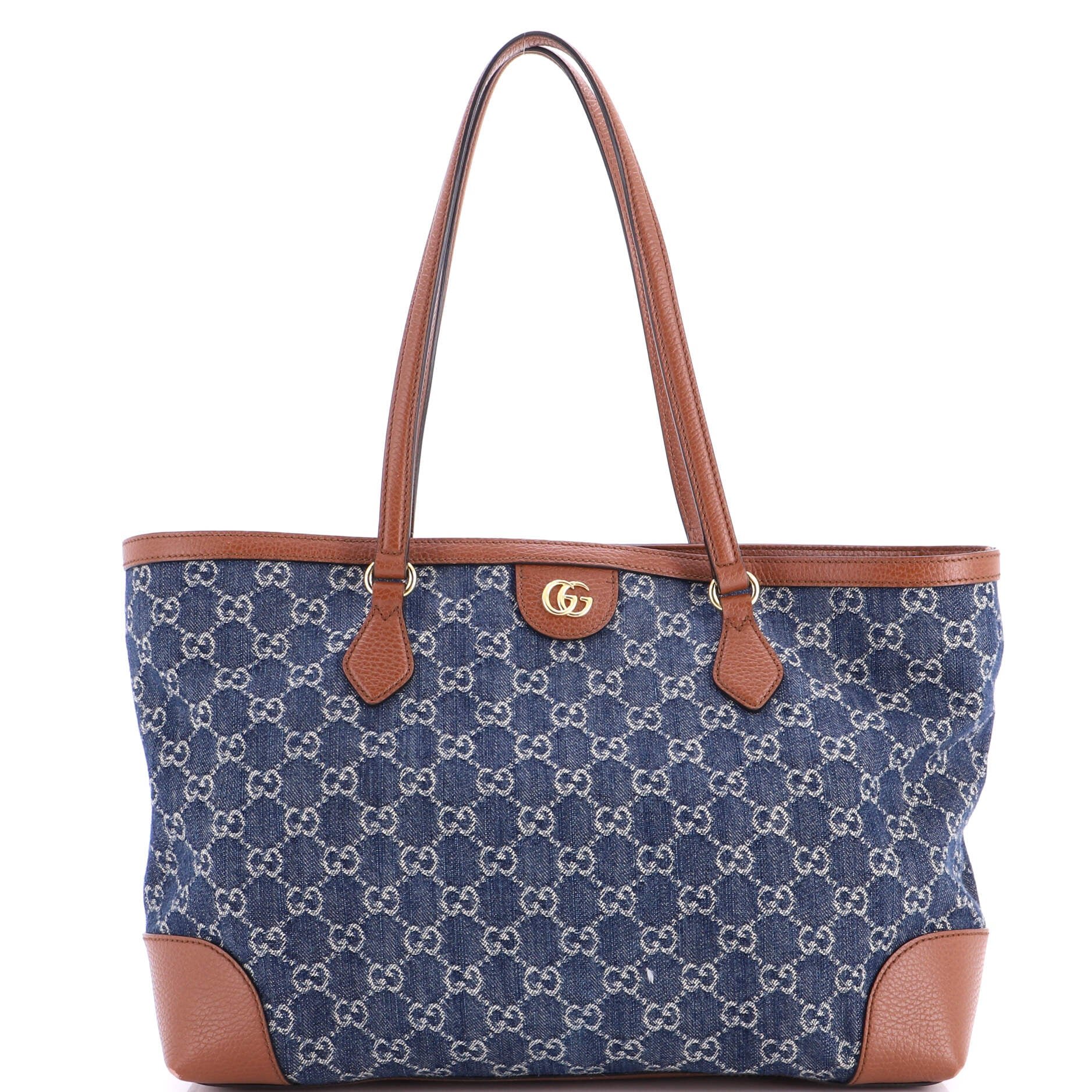 Ophidia Shopping Tote GG Denim Medium