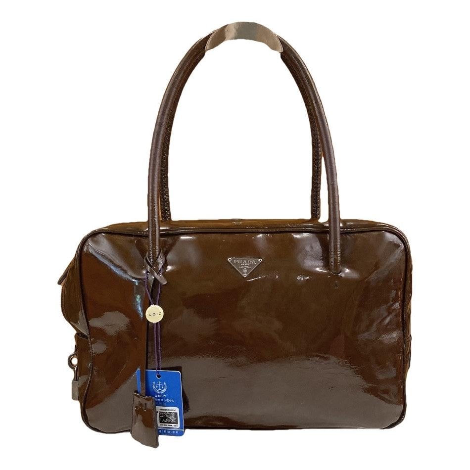 Patent leather tote