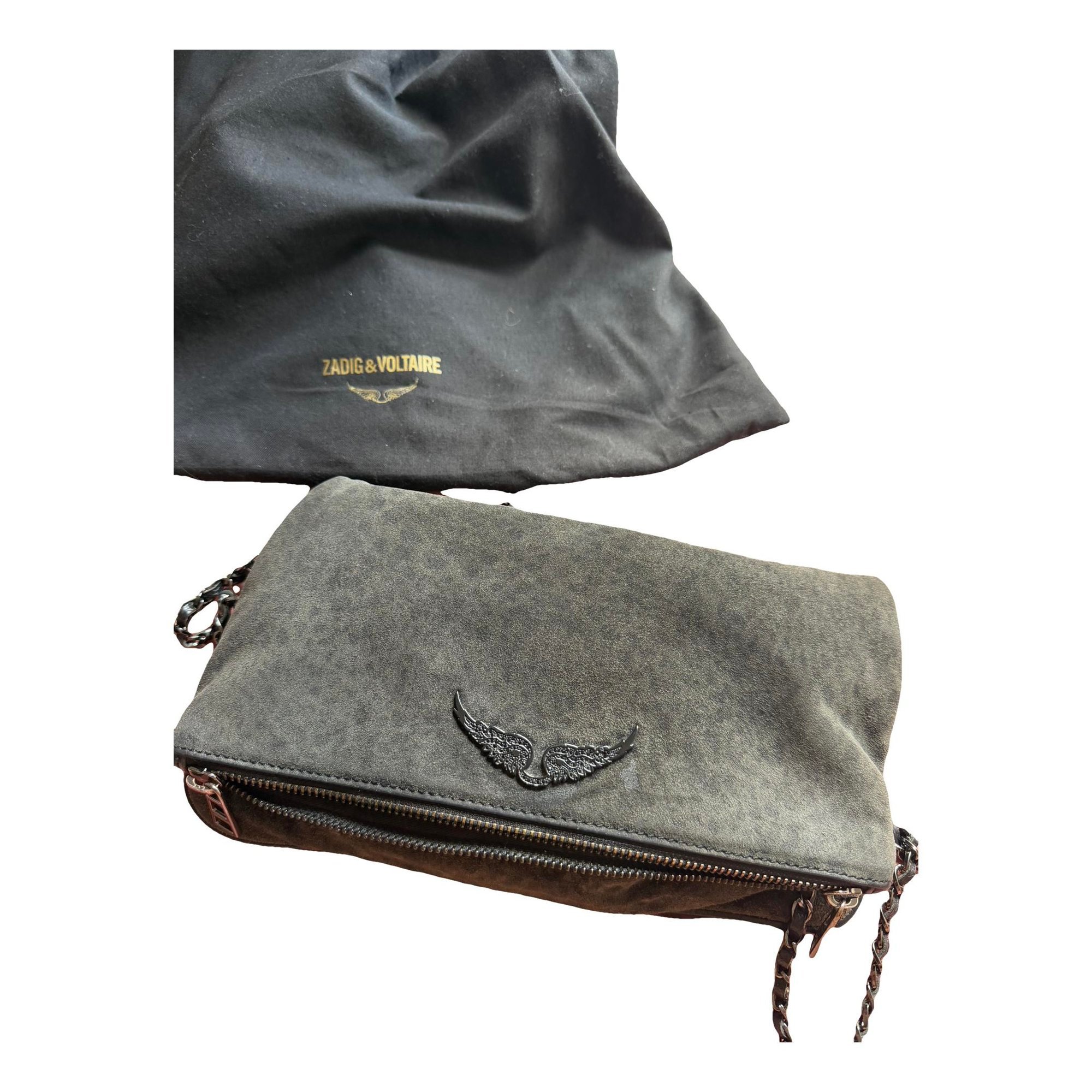 Rock leather clutch bag
