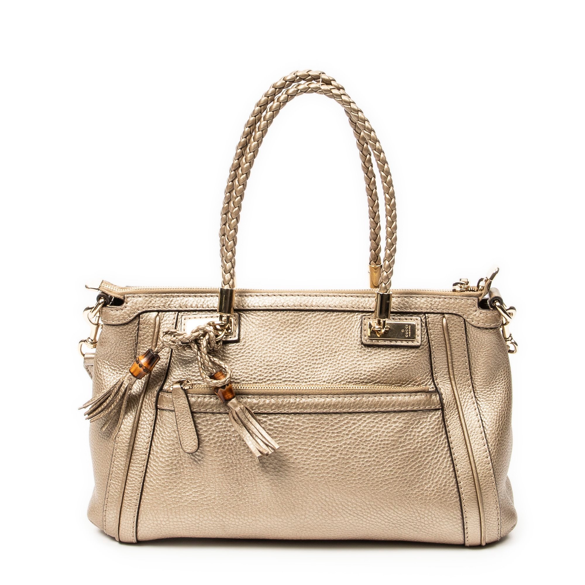 Bamboo leather handbag