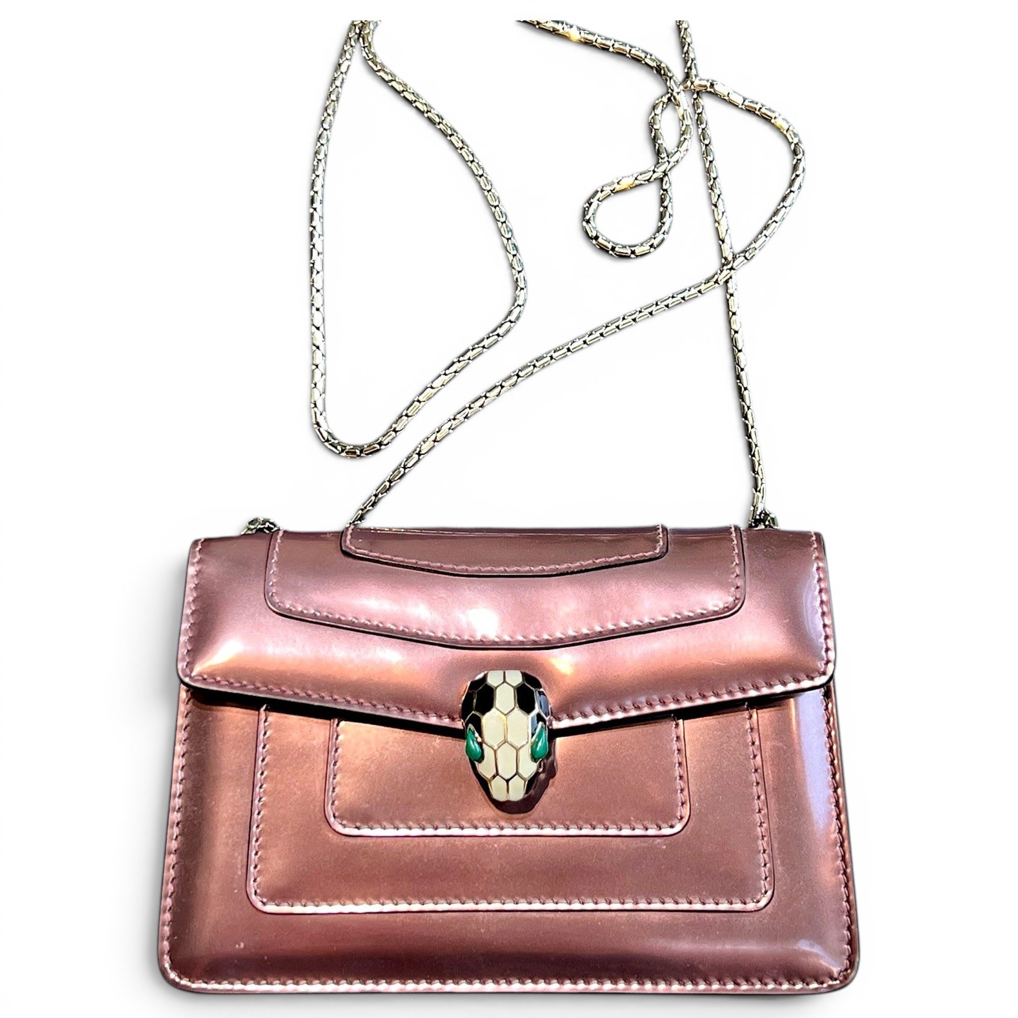 Serpenti leather handbag
